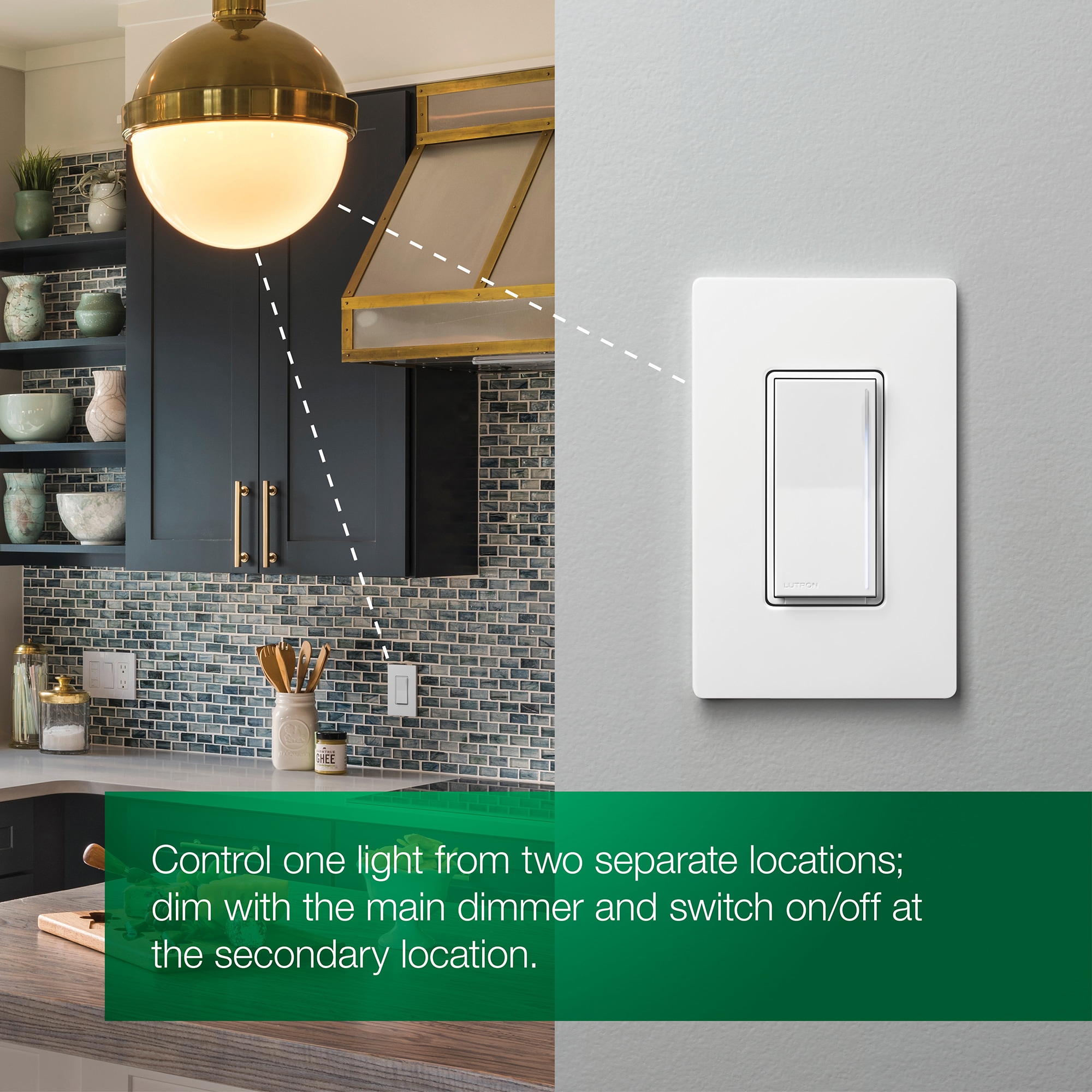 Lutron Sunnata Multi-location LED Illuminated Touch Light Dimmer Kit, White (3-Pack) STCL-153MS-WH-3 Sansujyuku sansujyuku.com