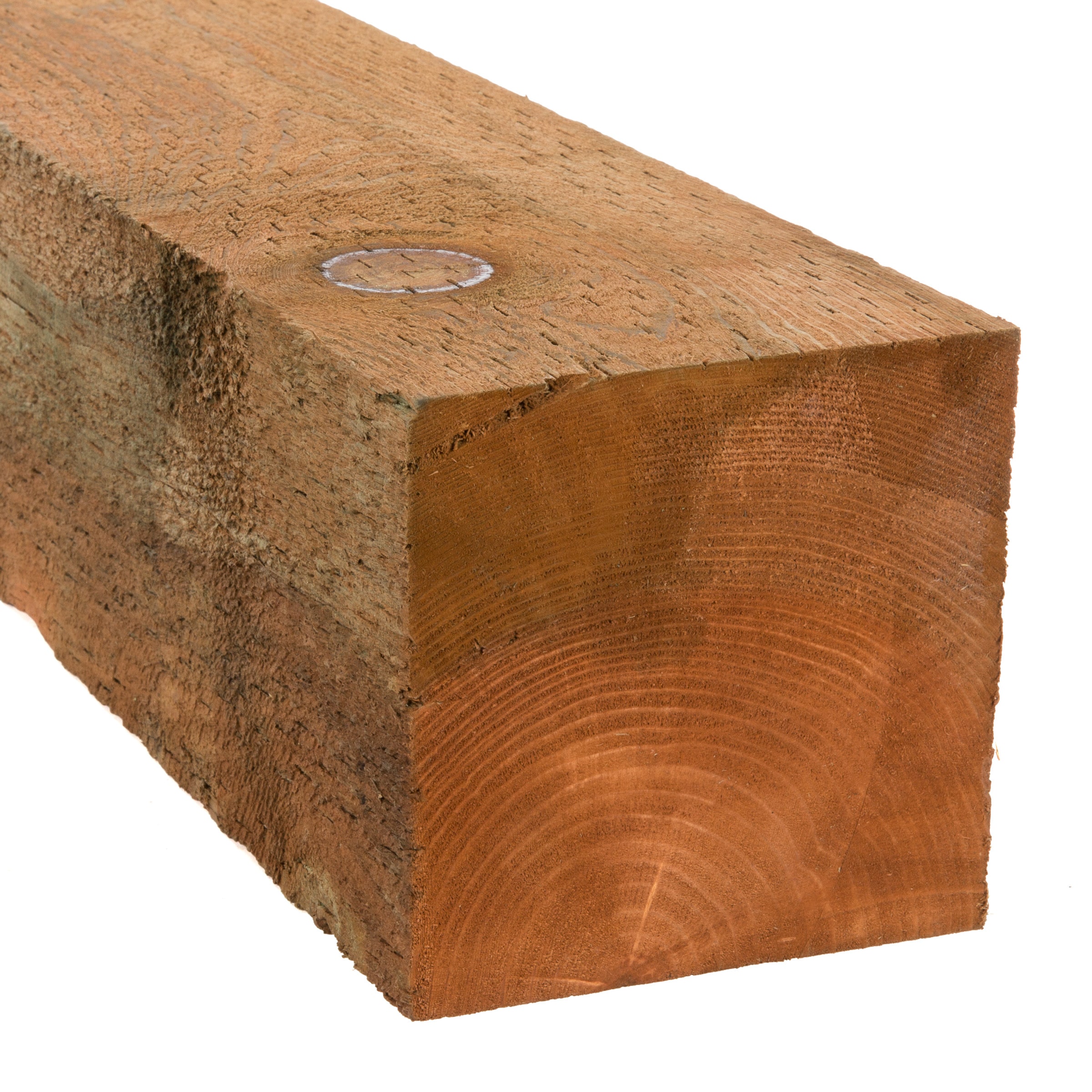 Severe Weather 6-in x 6-in x 8-ft Stained Pressure Treated Landscape Timber