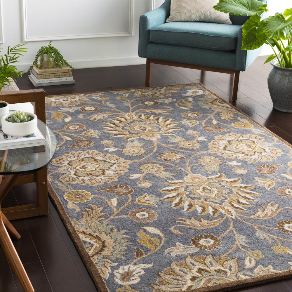 Surya Caesar 2 X 8 (ft) Wool Denim Indoor Medallion Oriental Runner Rug ...