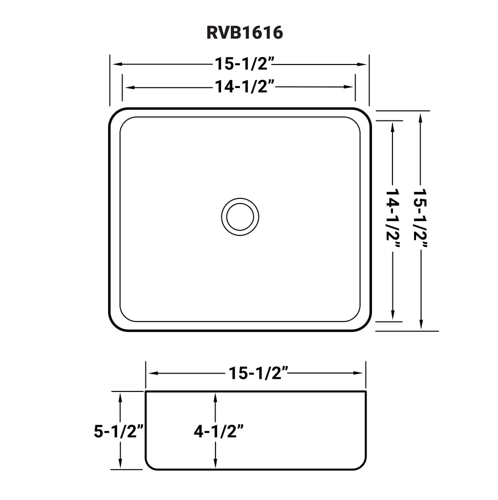 Ruvati RVB1616 Bath-Sink - View #6