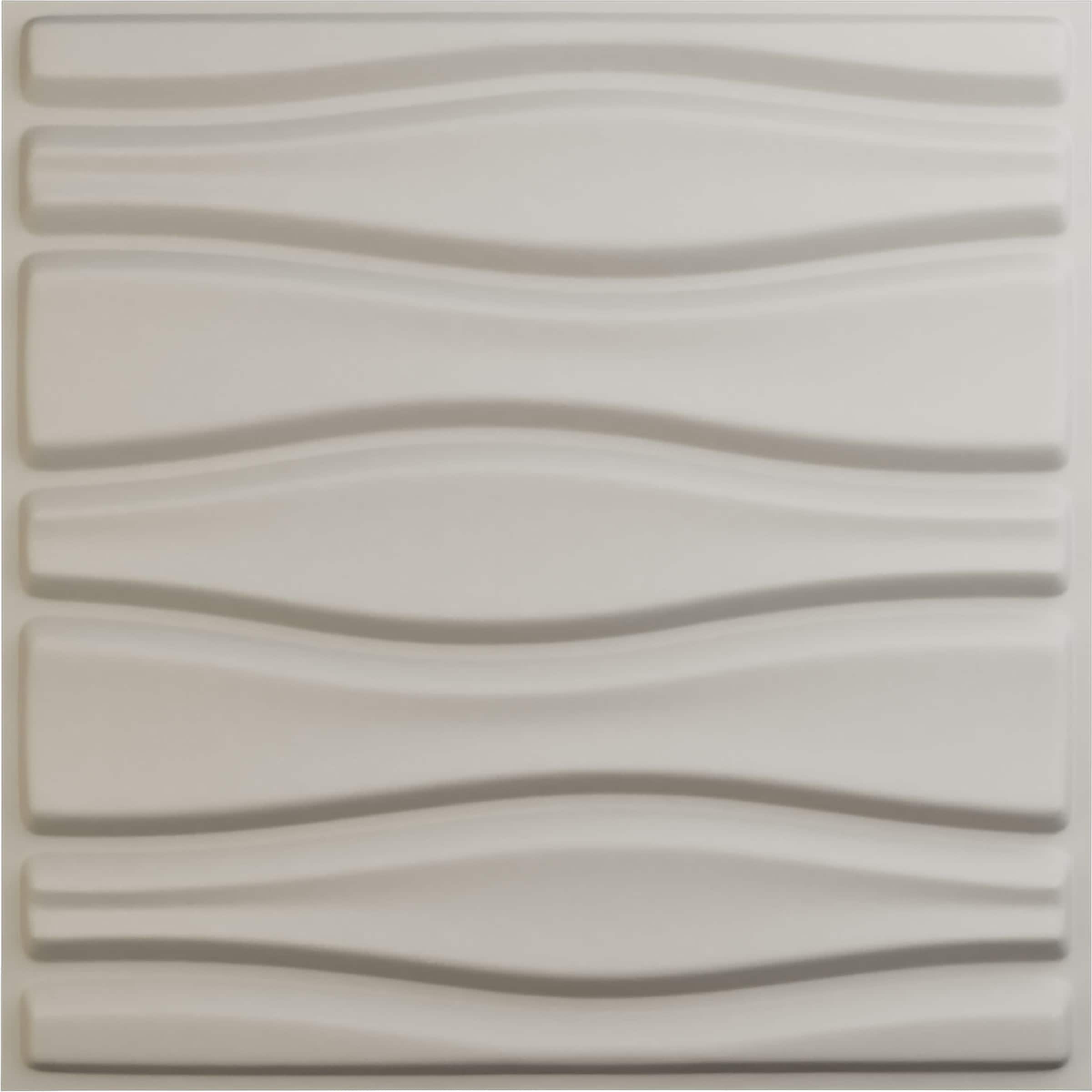 Ekena Millwork WP20X20ATGBW 19-5/8-in x 19-5/8-in Embossed Paintable/Stainable Off-white PVC Abstract Wall Panel ( 2.67-sq ft )