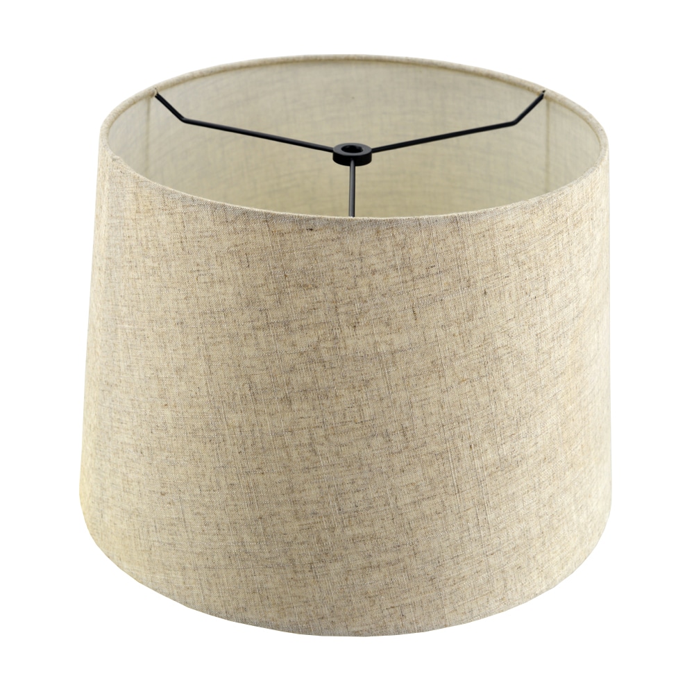 allen + roth 9-in x 13-in Tan Linen Fabric Drum Lamp Shade in the Lamp ...