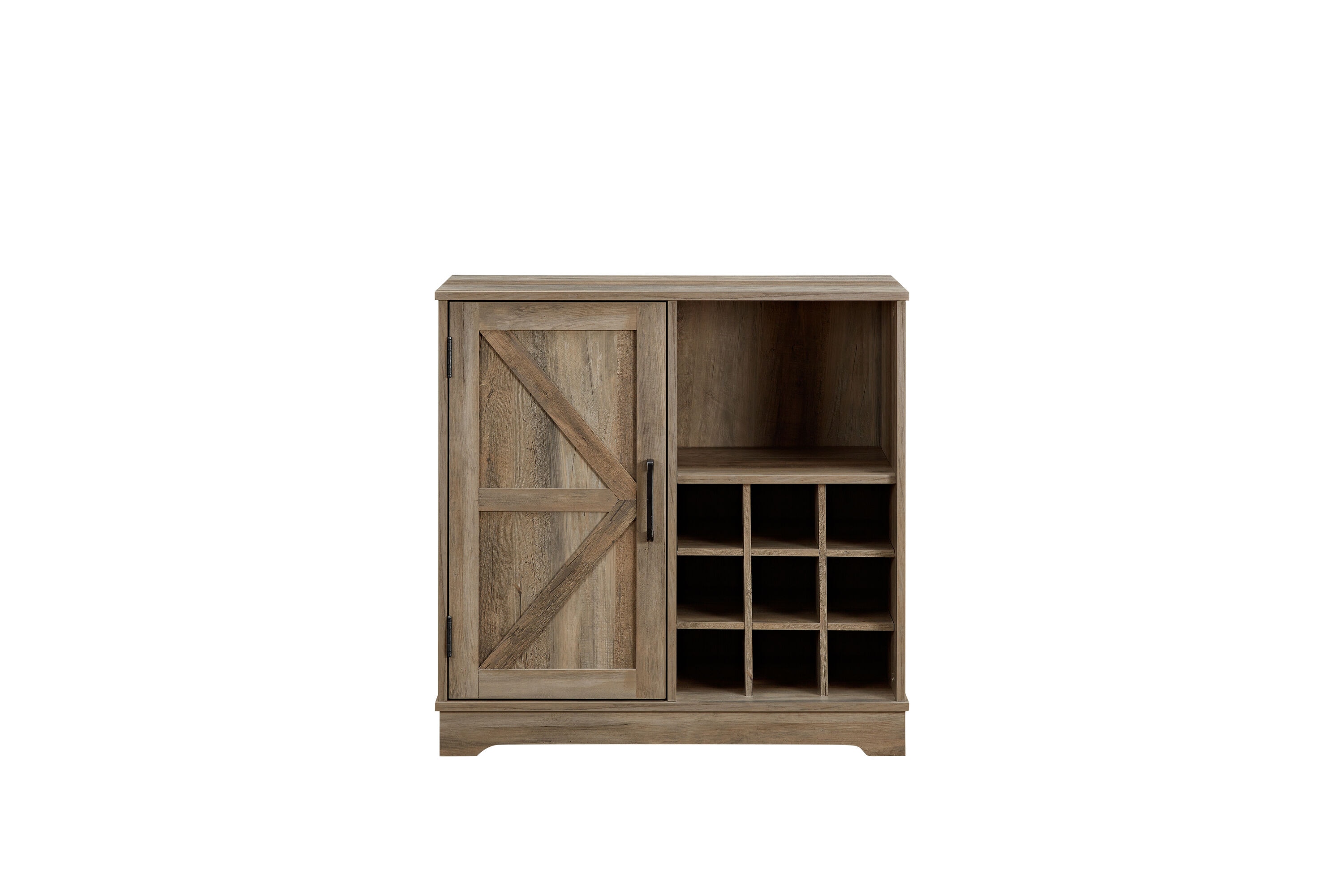 Kahomvis AC-QPWD-05 Rustic Gray Wash Buffet with Wine Storage