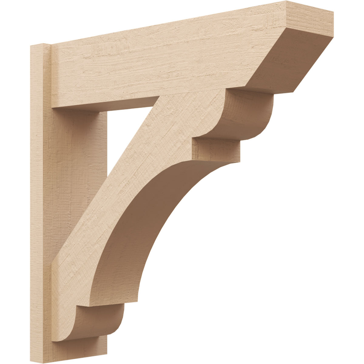 Ekena Millwork 2136335 Timberthane Rough Cedar Faux Wood Olympic Slat Outlooker 8-in W x 30-in D x 30-in H Primed Tan