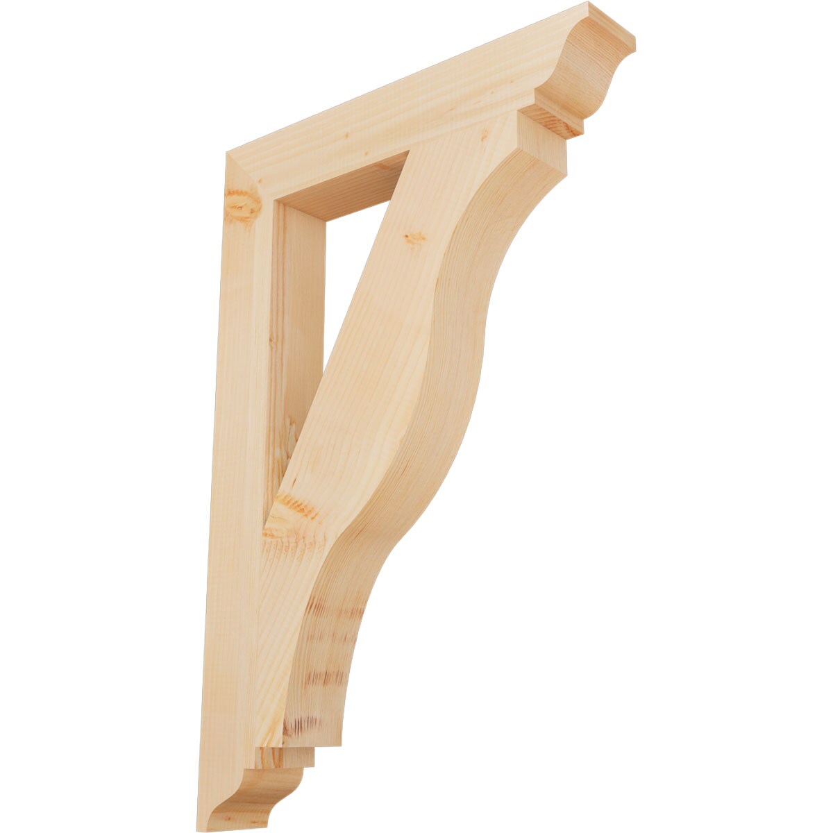 Ekena Millwork BKT04X24X36FST01SDF Funston traditional smooth 3-1/2-in x 24-in x 36-in Douglas fir Brown Wood Standard bracket