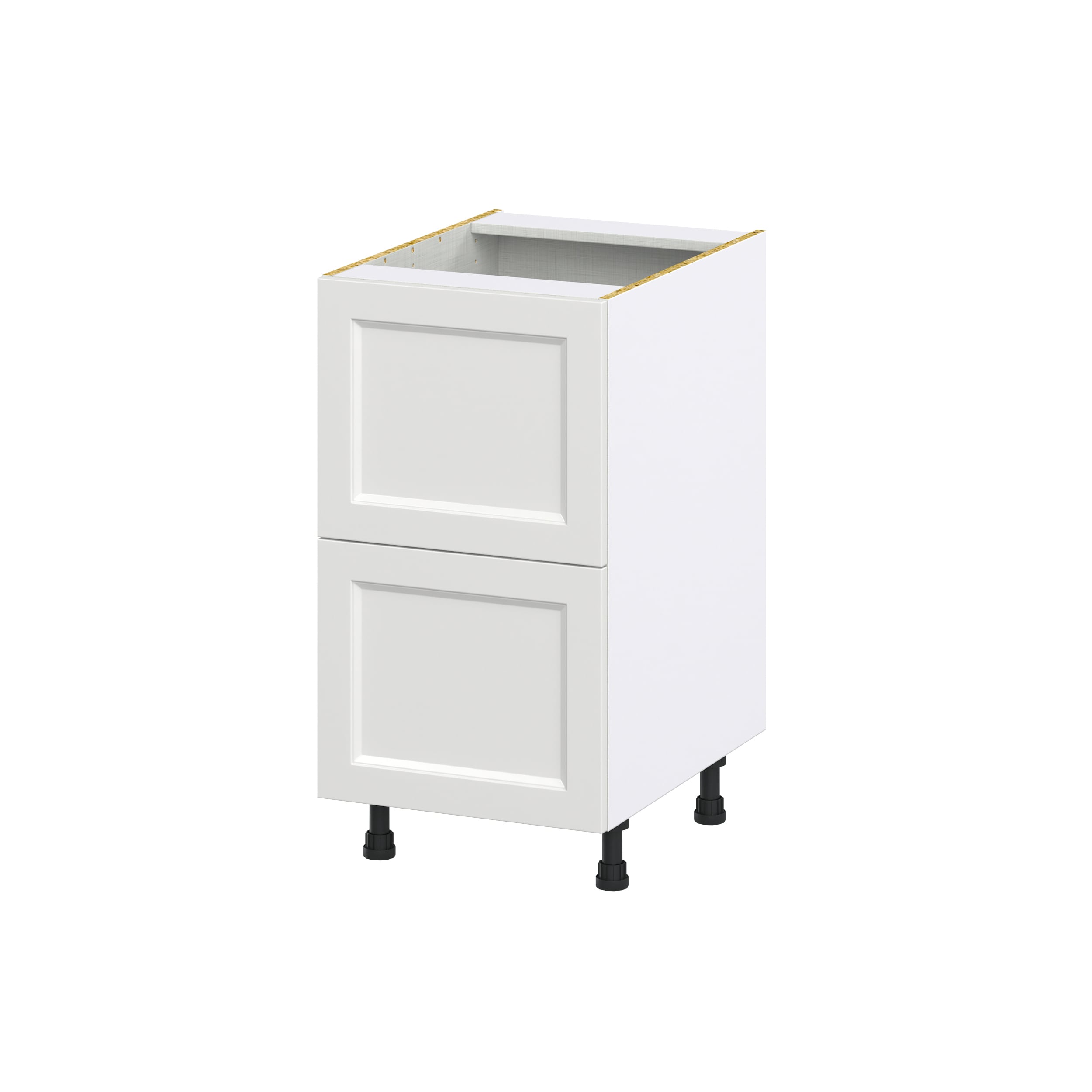 Hugo&Borg Riviera 15-in W x 34.5-in H x 25-in D Bright White 4-Drawer Base Fully Assembled Cabinet