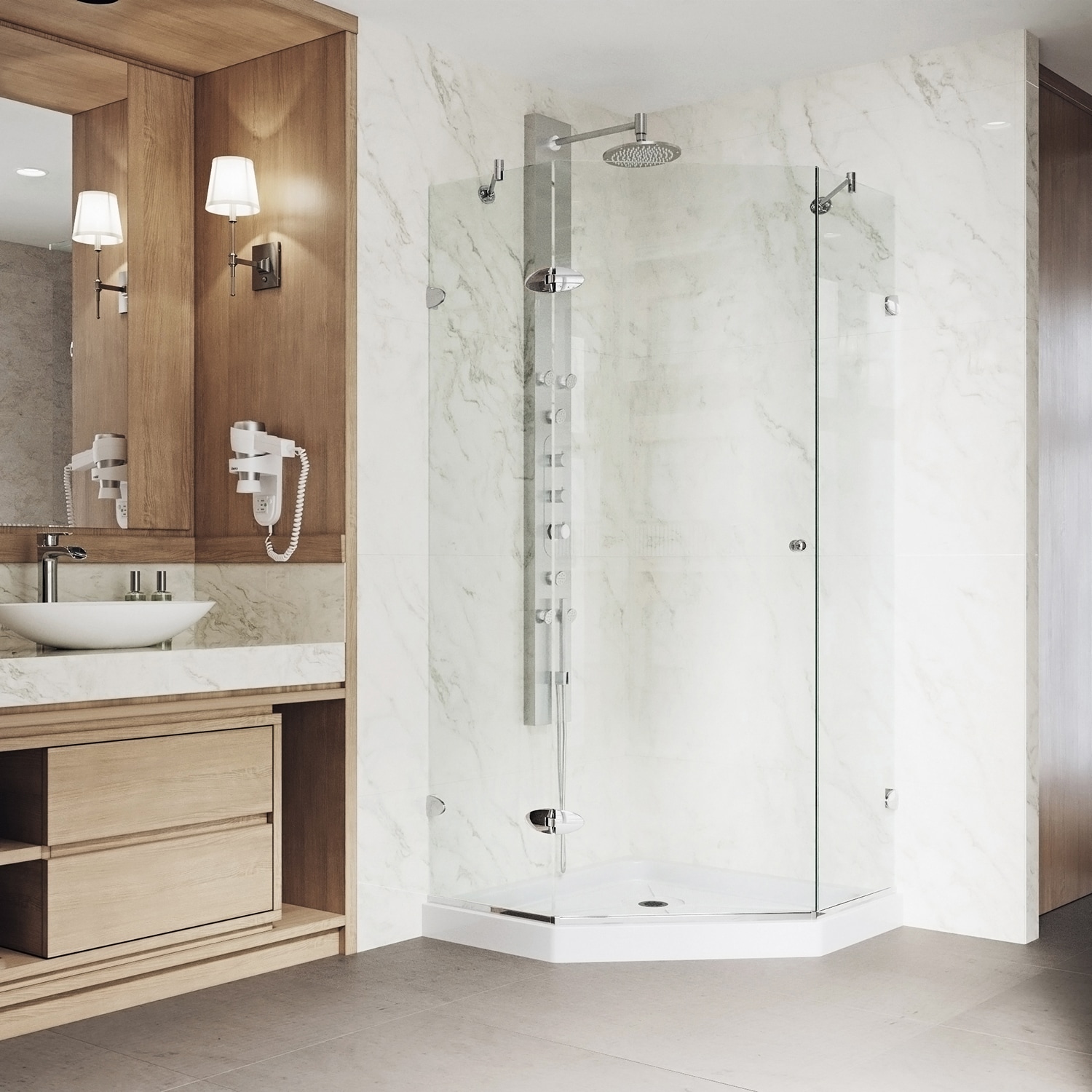 VIGO VG6061CHCL36WS Alcove-Shower-Kit - View #5