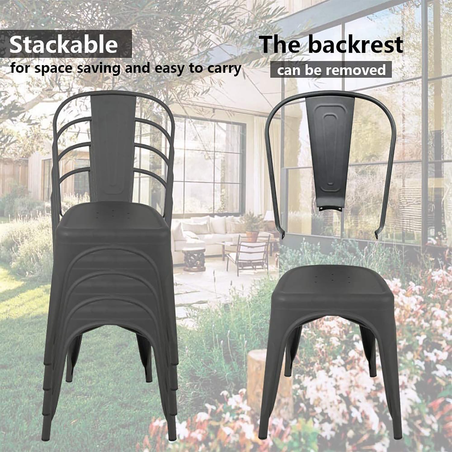 CASAINC YY0001A-GR Dining-Chairs - View #5