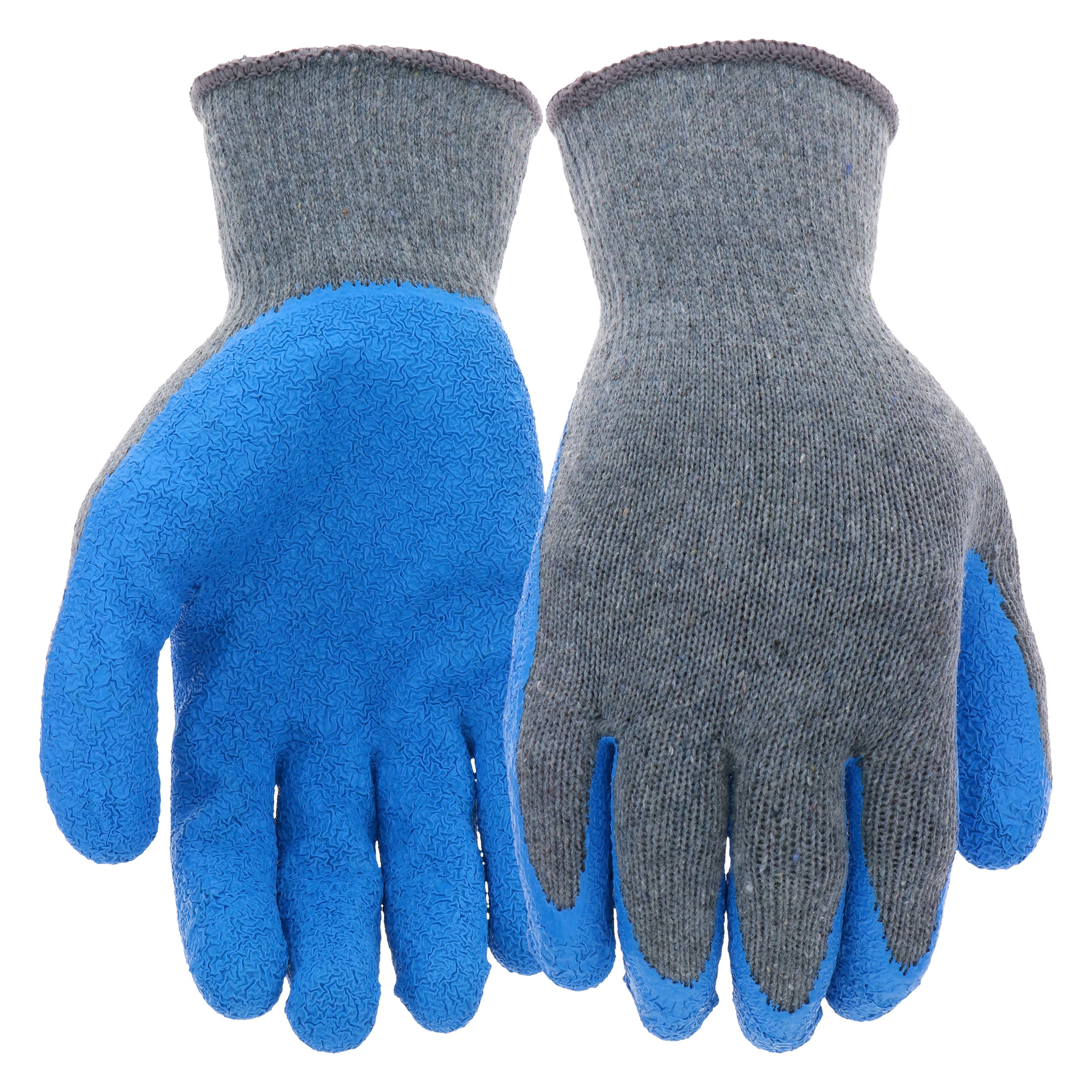 2 Pairs Heavy Duty Rubber Cleaning Gloves for Kitchen, Household,  Dishwashing, Reusable and Cotton Lined (Large Size, Blue) 