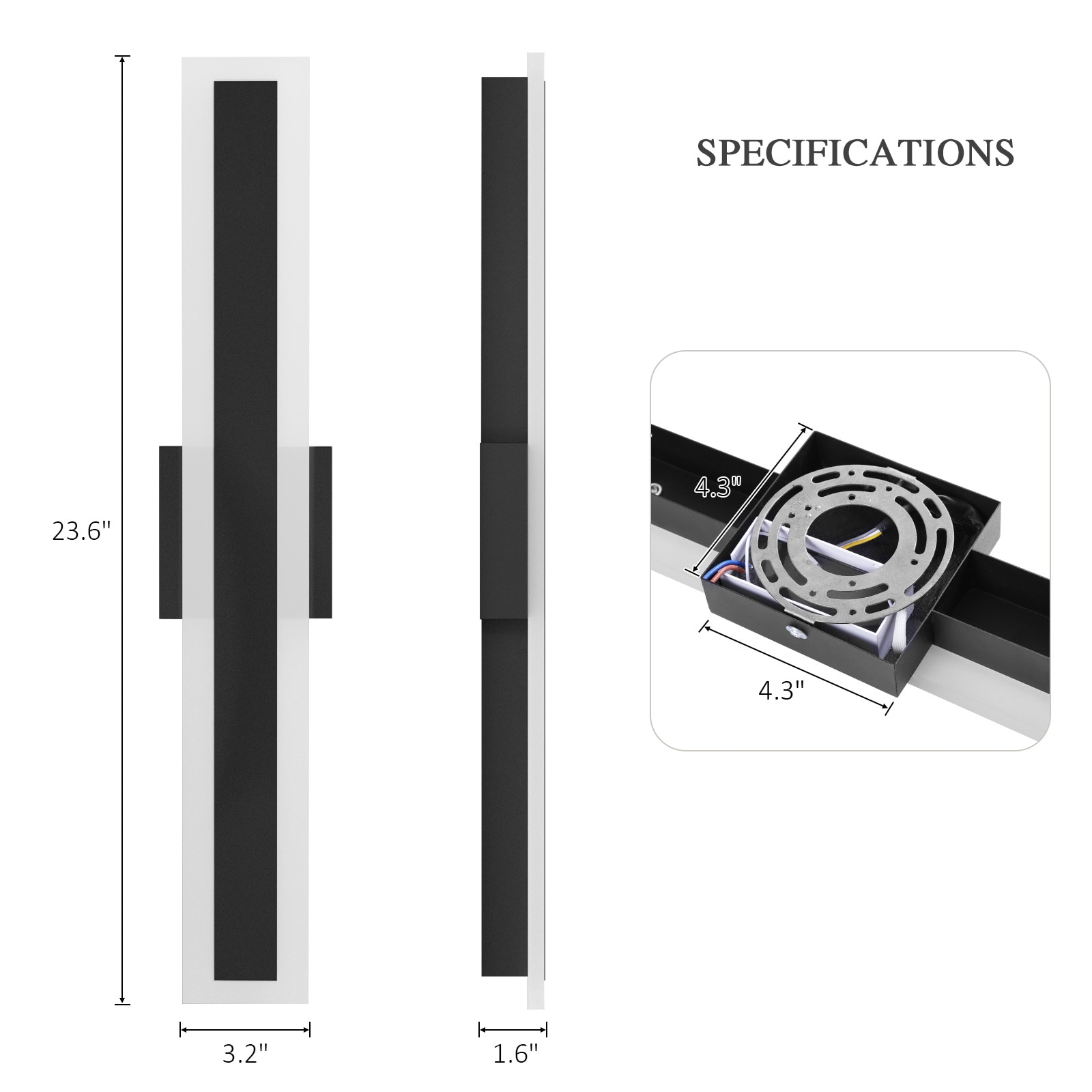 LamQee 06FTL0150CBK Outdoor-Wall-Lighting - View #6