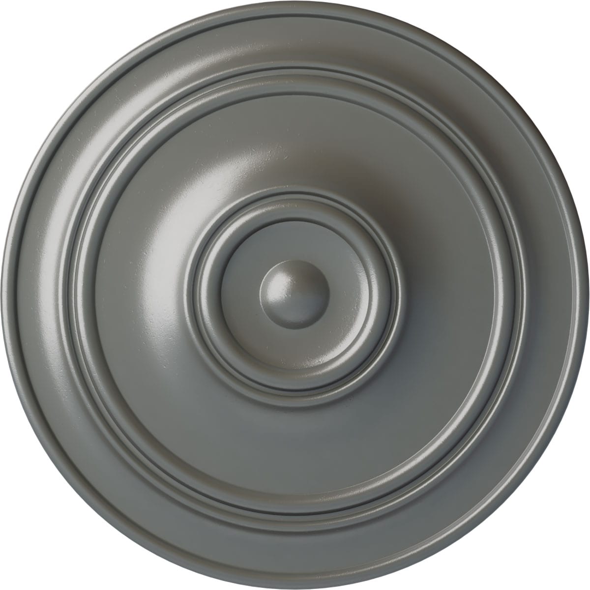 Ekena Millwork CM40CLSLS Small Classic 40.25-in W x 40.25-in L Painted Silver Polyurethane Whole Ceiling Medallion