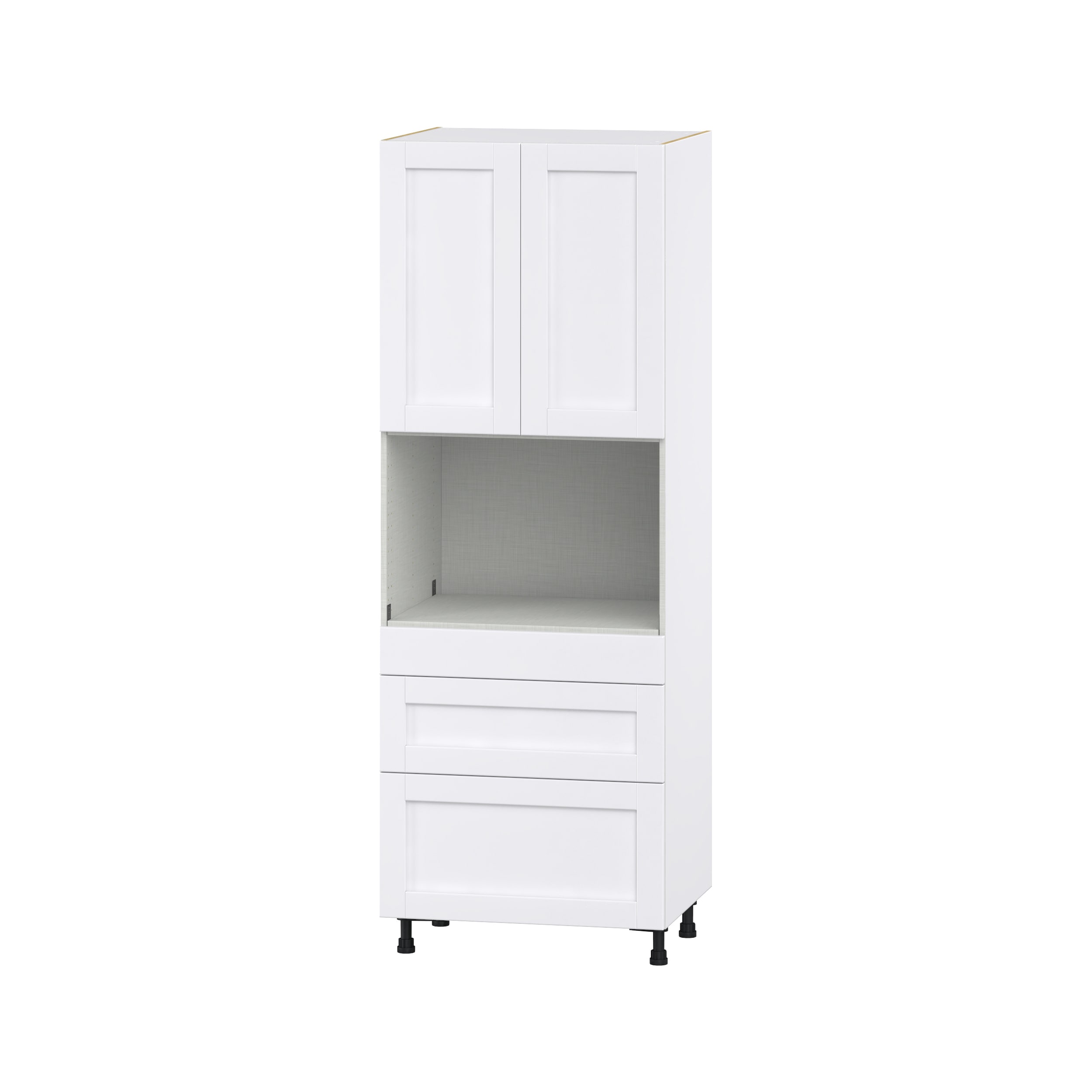 Hugo&Borg DSTM3D3084.5-RM Rosemont 30-in W x 84.5-in H x 24-in D Glacier White 3 -Drawers Pantry Fully assembled Cabinet (Flat Panel Shaker)