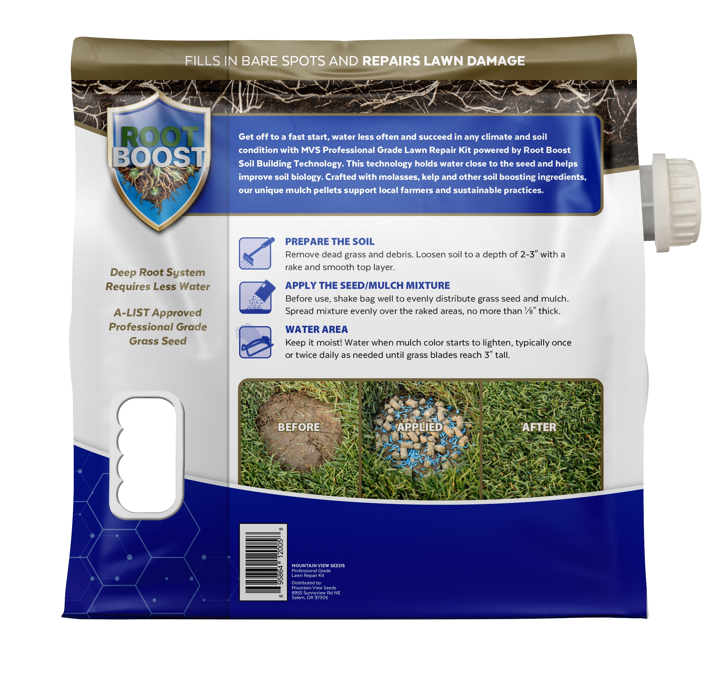 Mountain View Seeds 113730 Lawn-Repair-Mix - View #2
