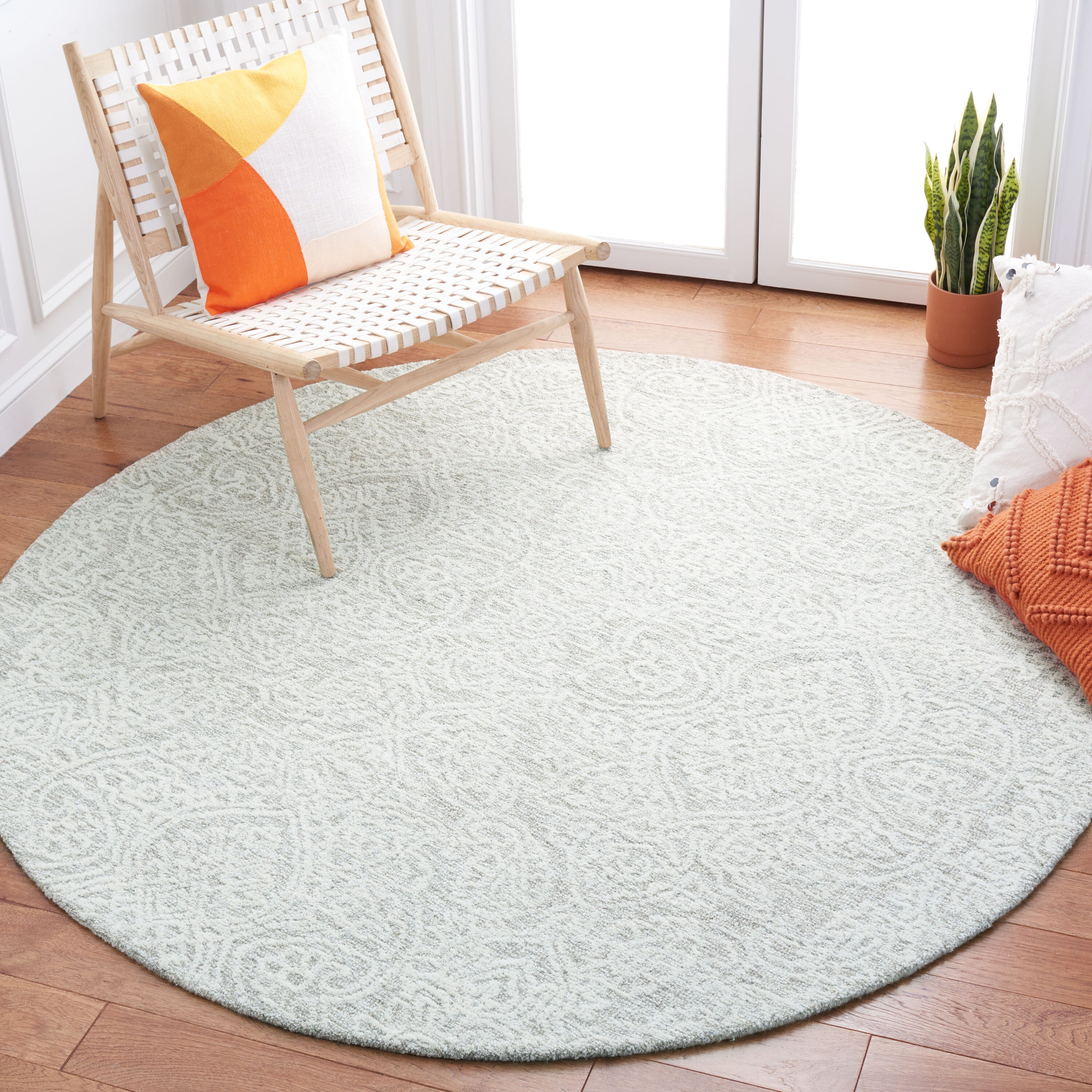  Metro 998 Natural/Ivory Transitional 6ft x 6ft Round Rug