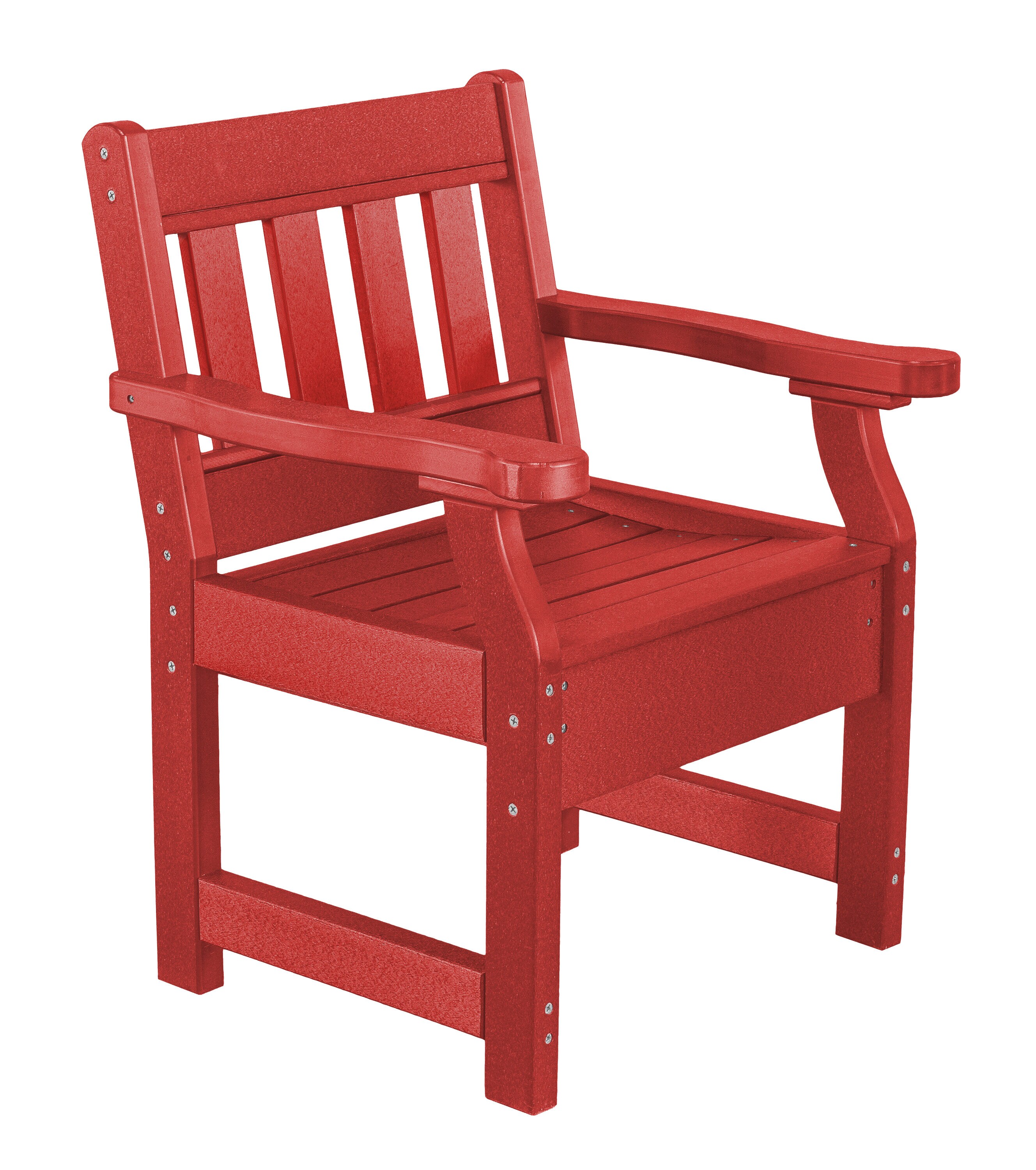 Cardinal Red Poly Lumber Outdoor Dining Chair with Cushion