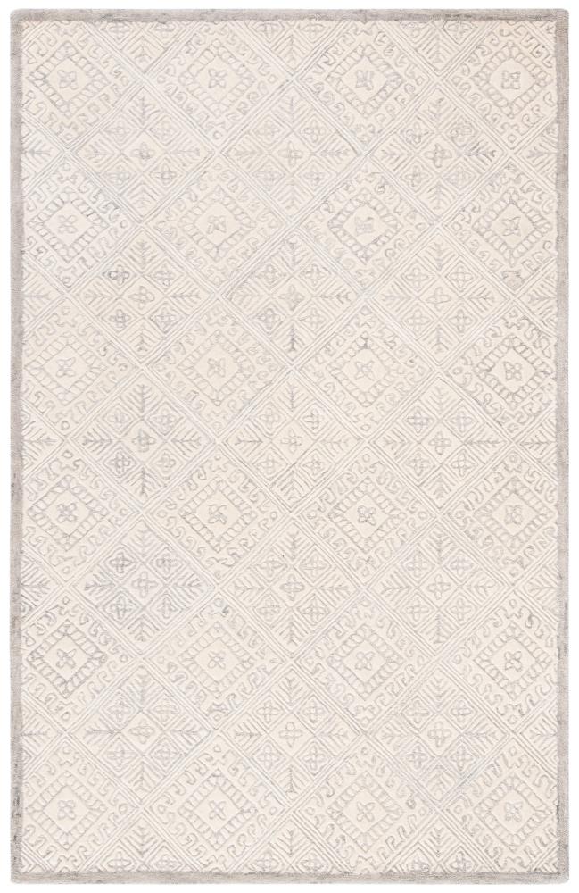Safavieh GLM660F-4 Glamour Polias 4 x 6 (ft) Tufted Wool Gray/Ivory Rectangular Indoor Abstract Area rug