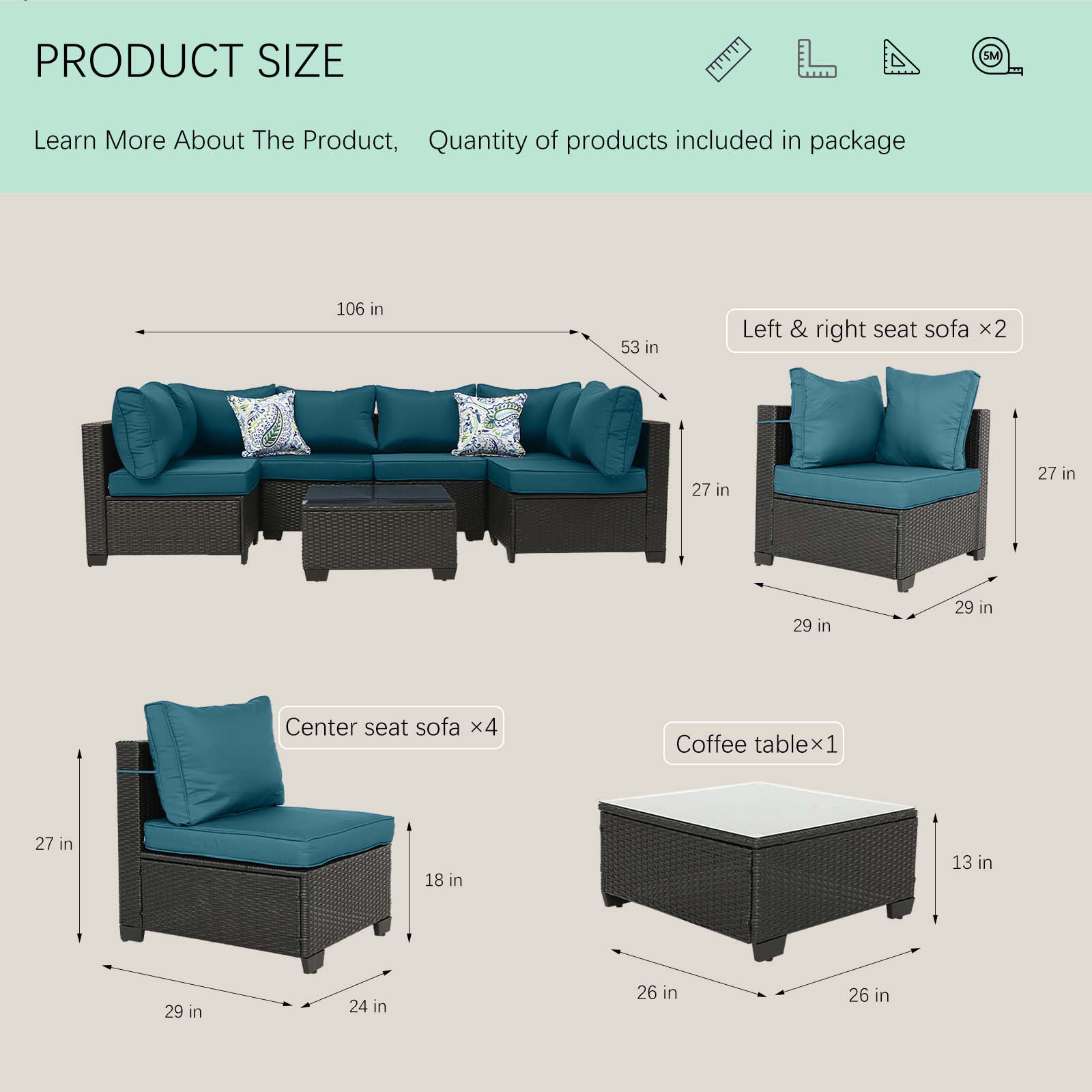 Runesay HBPATI2-17 Patio-Sofas-Daybeds - View #5