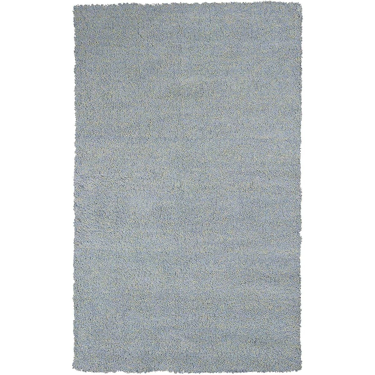 HomeRoots 353916 Bernadette 3 x 5 (ft) Rag Polyester Blue Rectangular Indoor Solid Vacuum regularly Area rug