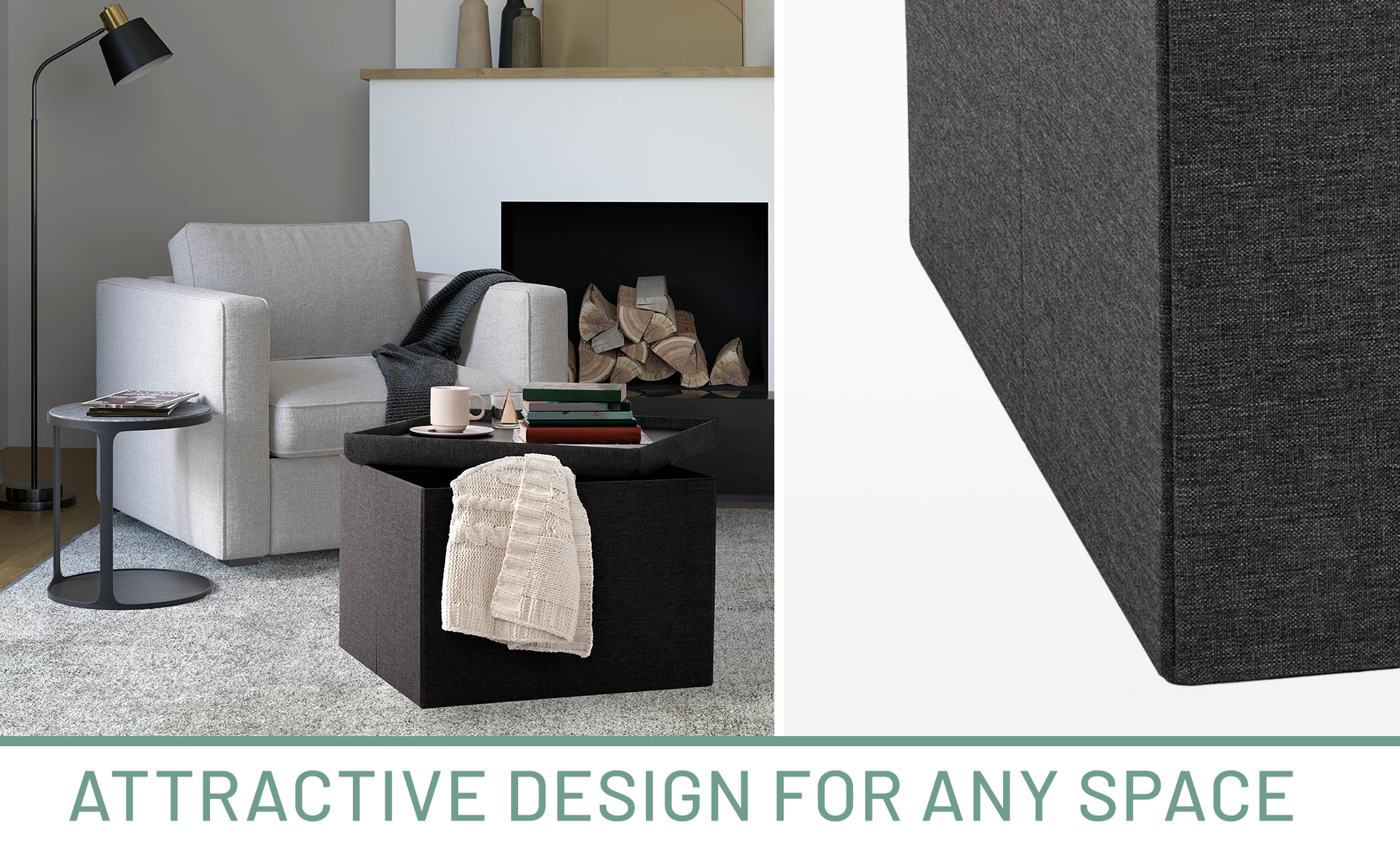 Seville Classics STR30251 Indoor-Ottomans - View #4