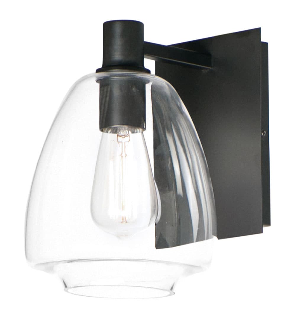 Maxim Lighting 11111CLBK Babylon 7.25-in W 1 -Light Matte Black Transitional Wall Sconce