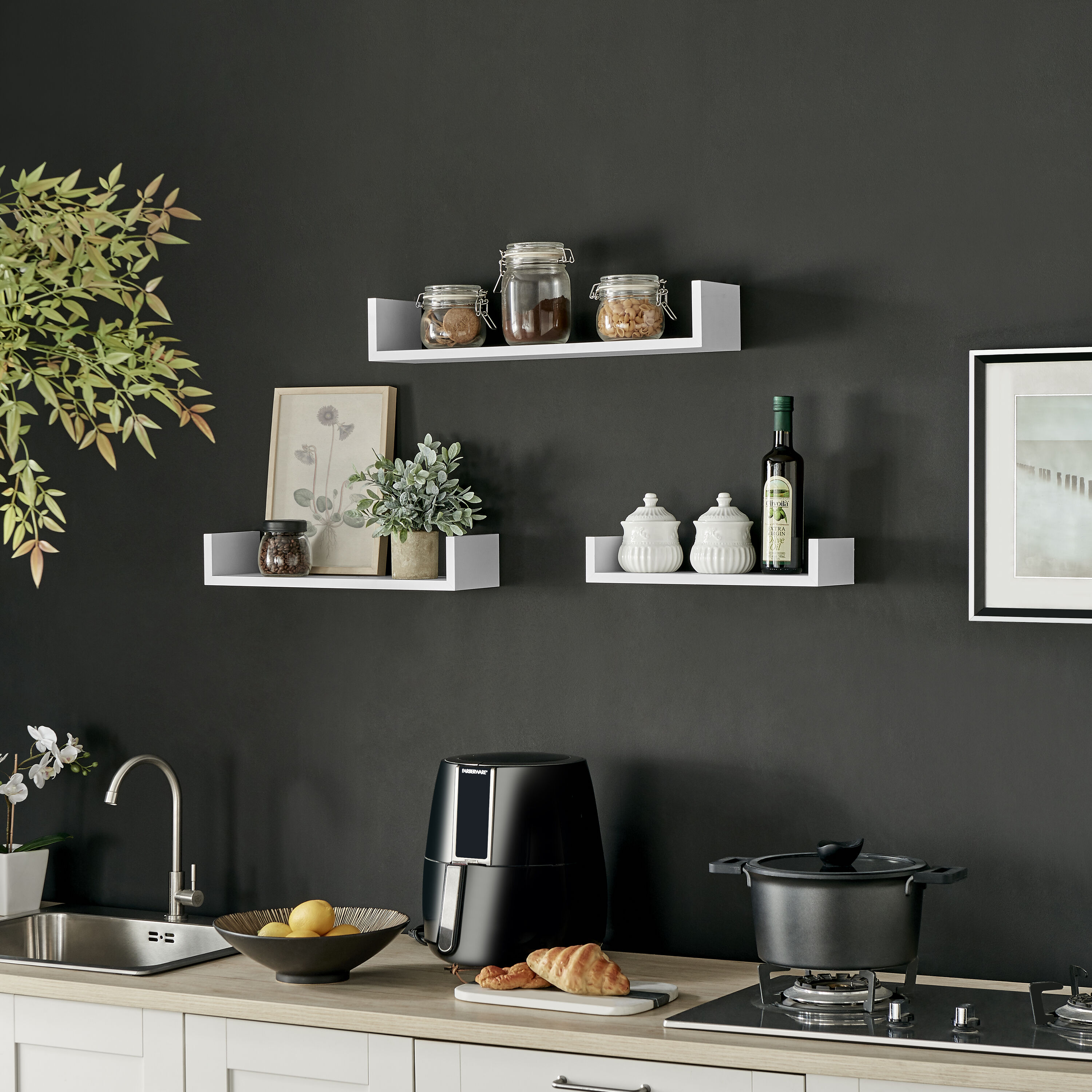 Danya B. XF22039WH Wall-Mounted-Shelving - View #7