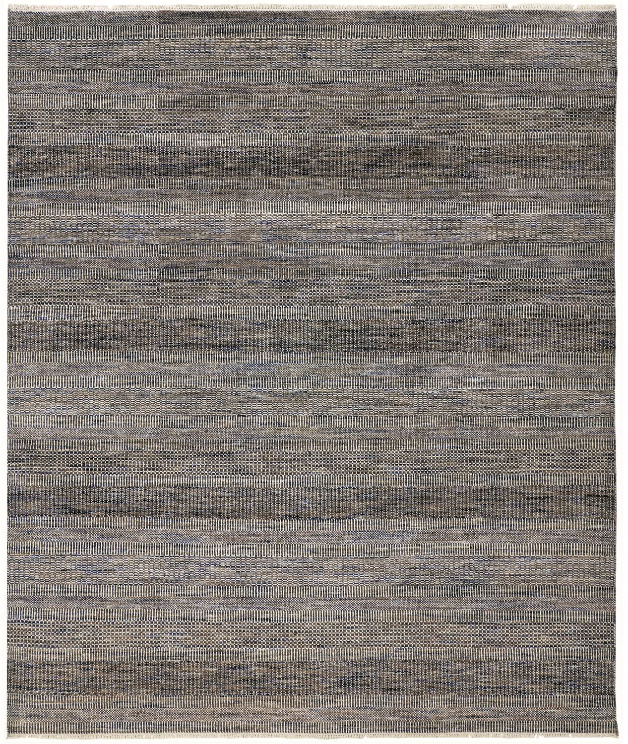 Room Envy I92RI606DGY000E50 Caldecott 6 x 9 (ft) Knotted Wool Dark Warm Gray/Warm Gray Rectangular Indoor Stripe Area rug