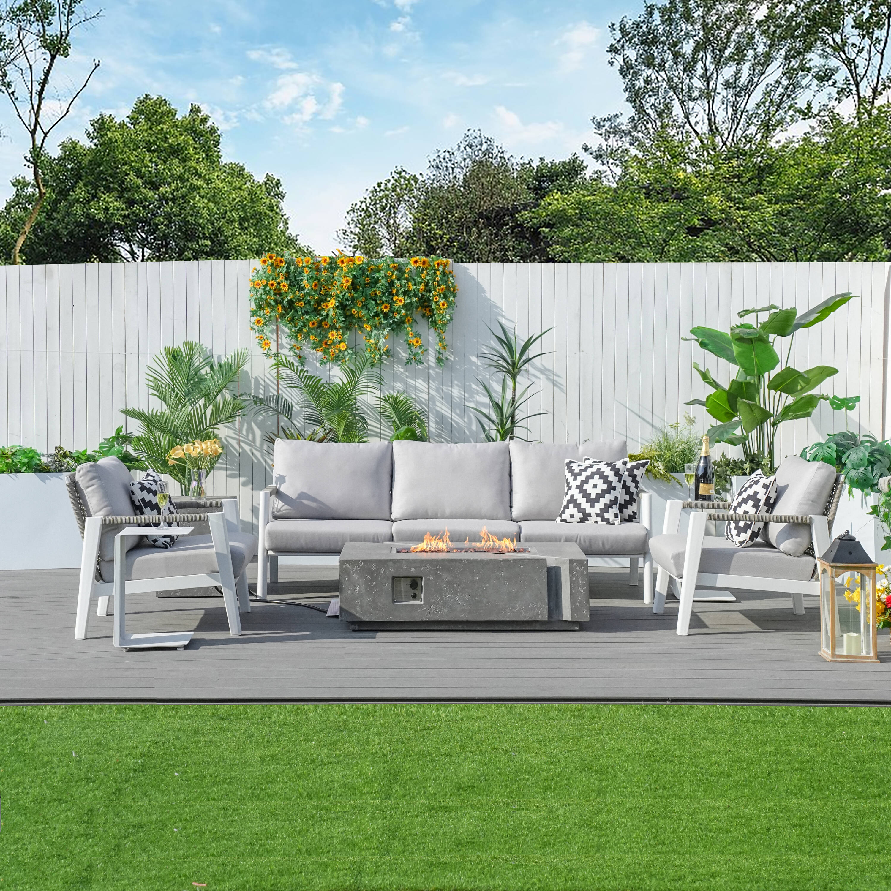 Direct Wicker DWG-2322W&24913G Patio-Conversation-Sets - View #2