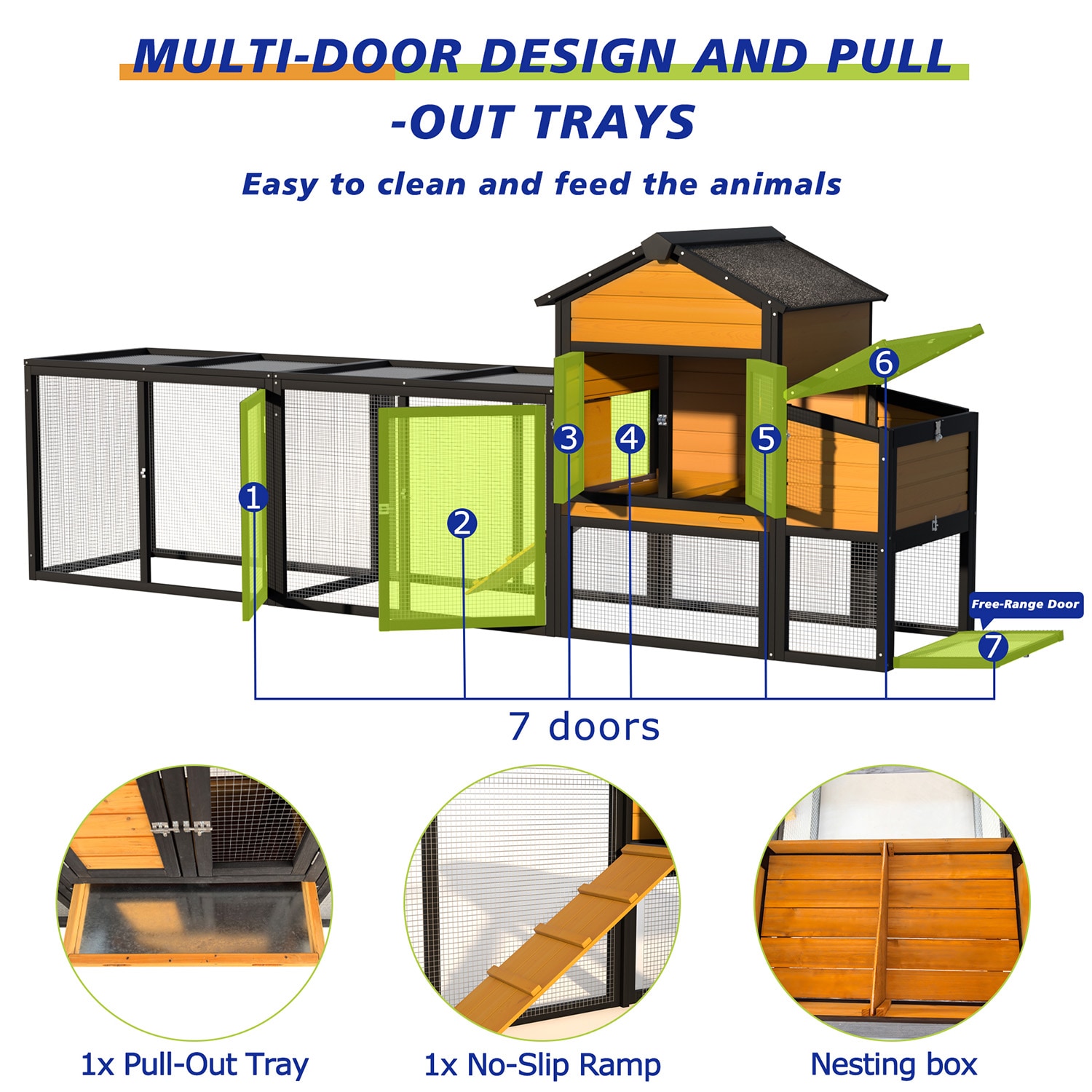 GZMR GZ-W2231 Chicken-Coops-Rabbit-Hutches - View #8