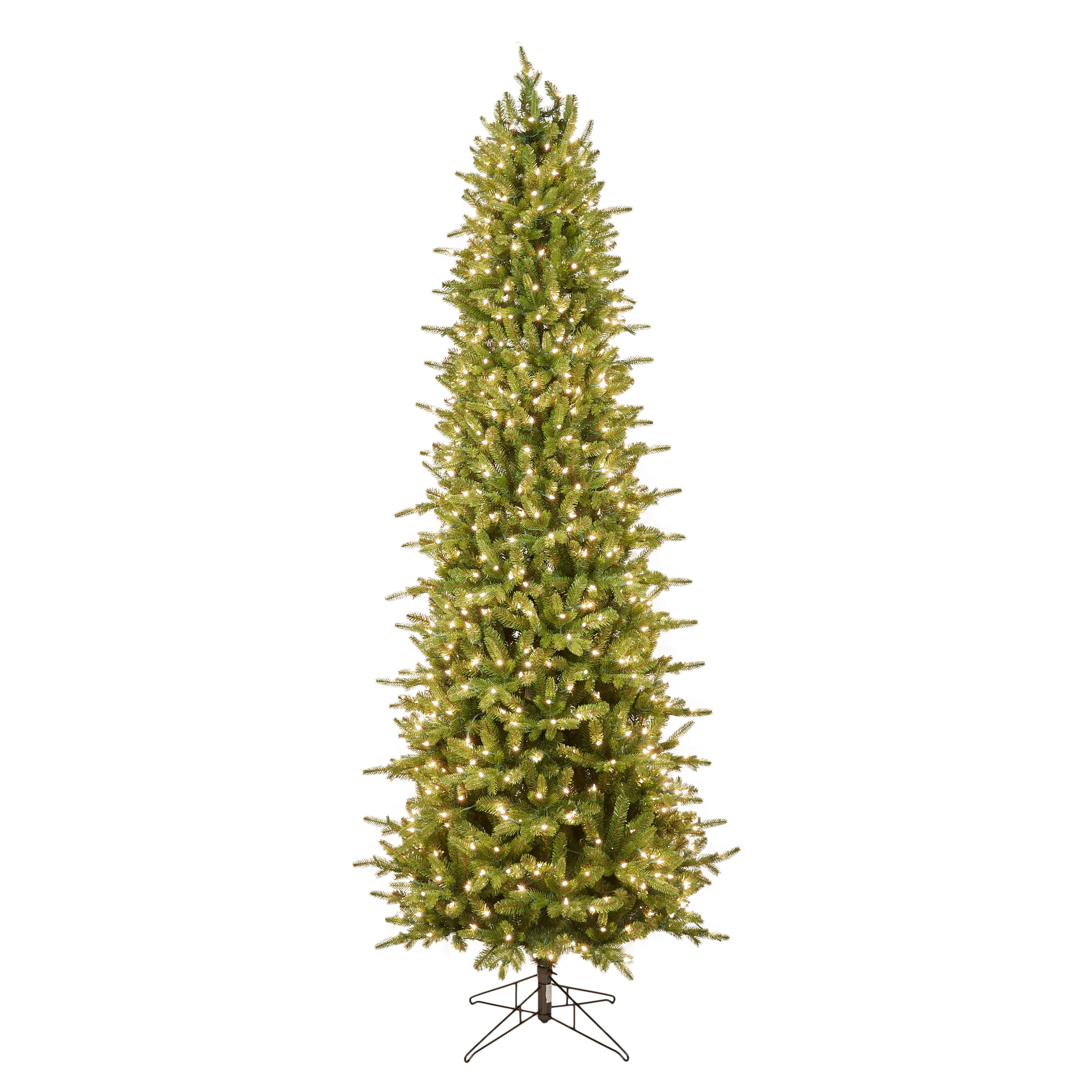 GE 9-ft Fraser Fir Pre-lit Traditional Pencil Artificial Christmas Tree ...