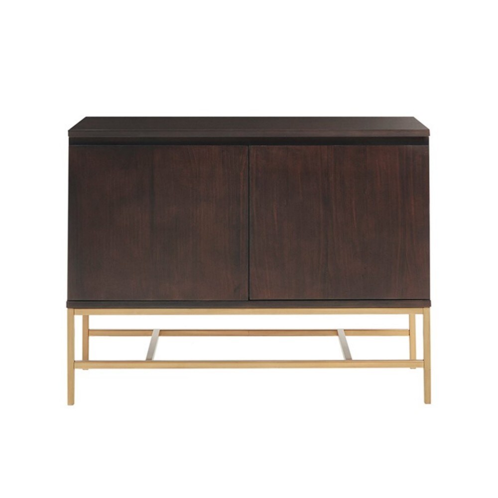 GlasFlength Morocco And Gold Accent Cabinet Solid Wood Frame With ...