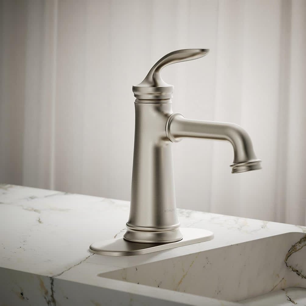 KOHLER Bellera 1.0 GPM Single Hole Lavatory Faucet in Vibrant Brushed ...