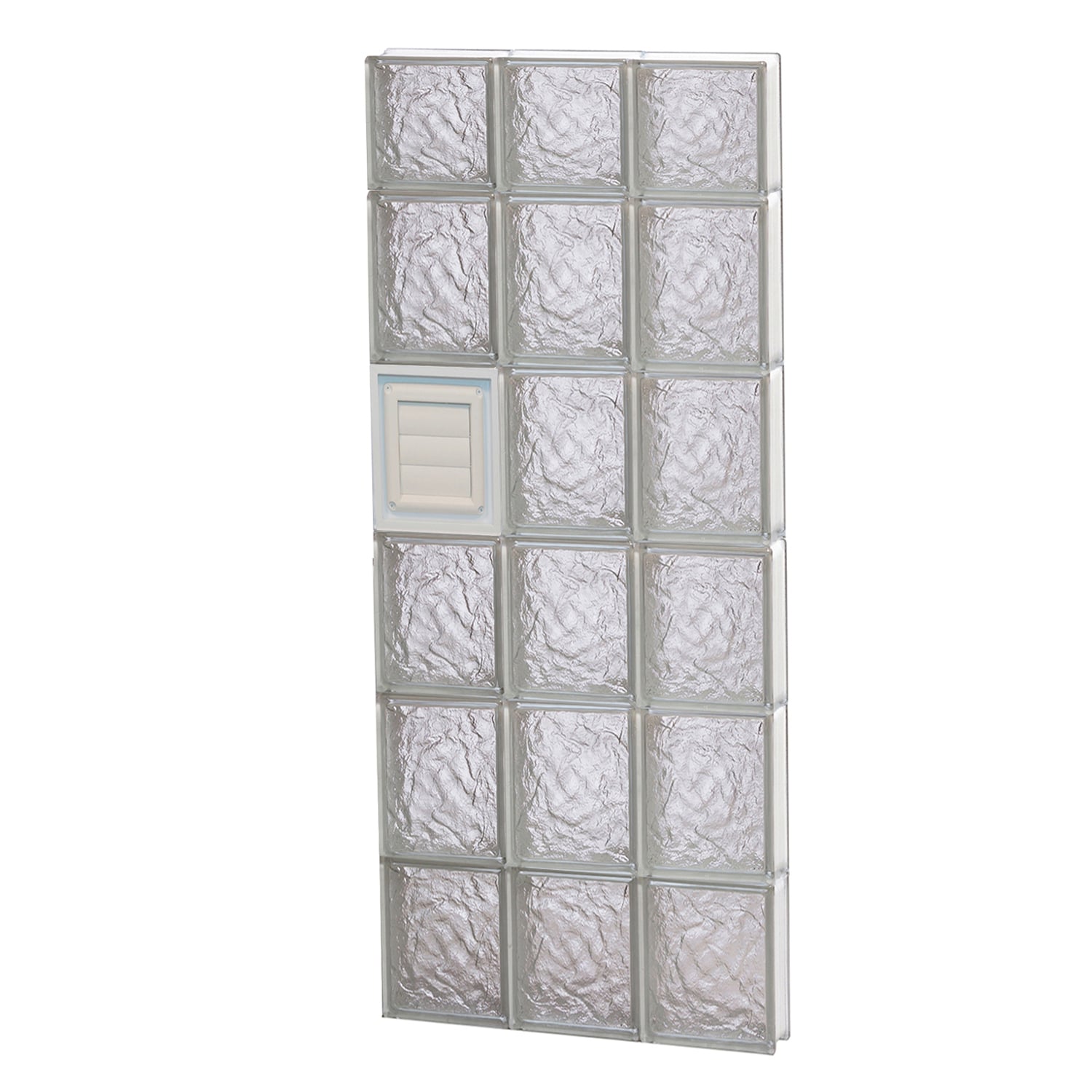 REDI2SET D1846IS Ice Glass 17-1/4-in x 44-1/2-in Frameless Replacement Dryer vent Glass Block Window