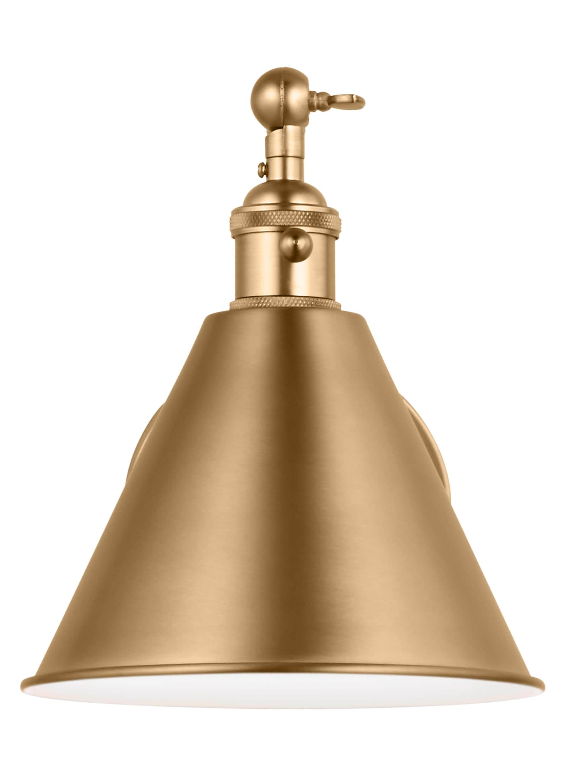 Generation Lighting 4198101EN3-848 Salem 7-in W 1 -Light Satin Brass Transitional Wall Sconce ENERGY STAR Certified