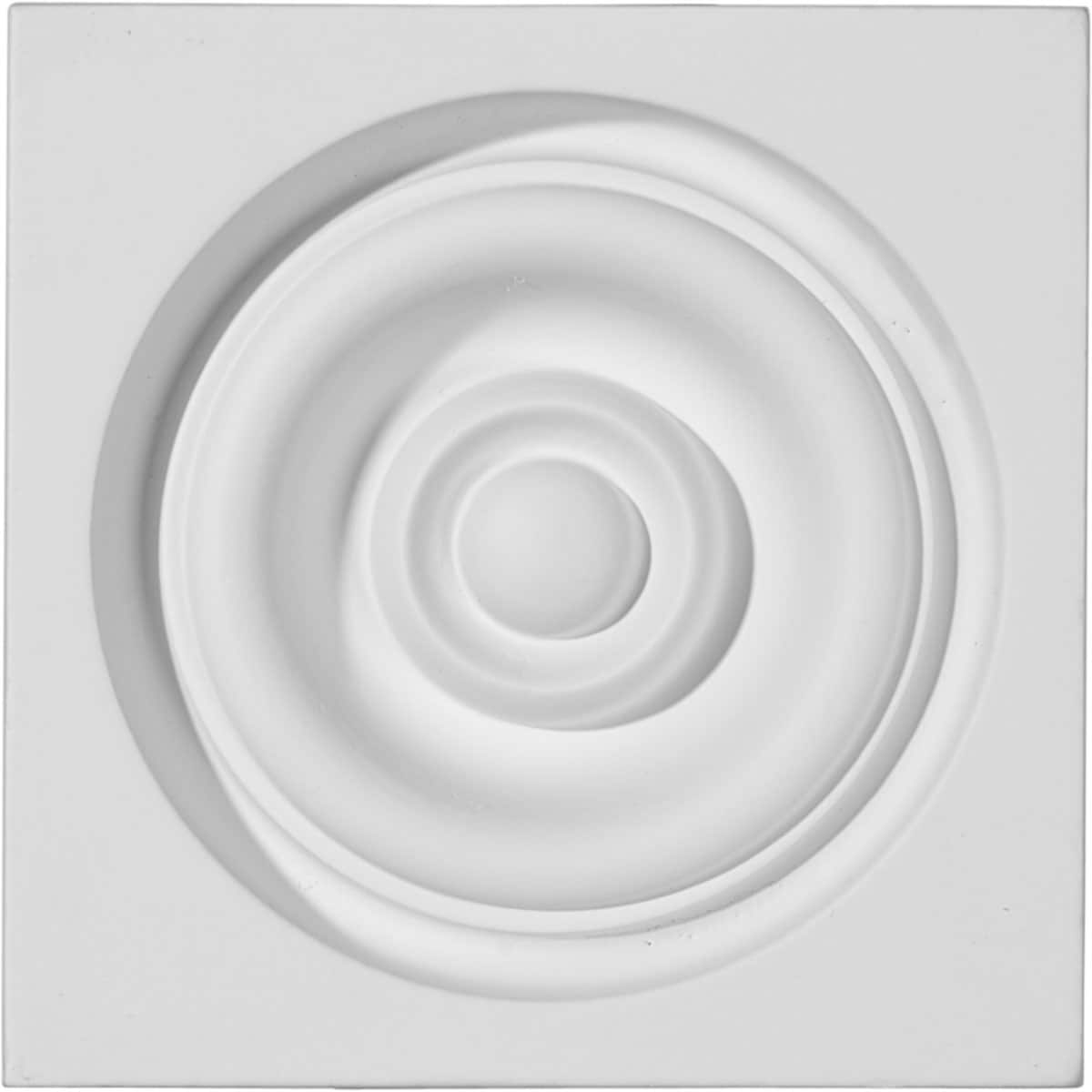 Ekena Millwork PB04X04X01RE Reece 4.25-in x 4.25-in Primed Urethane Square Rosette