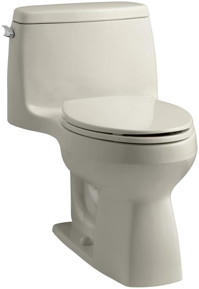 KOHLER Santa Rosa Sandbar Compact Elongated Chair Height WaterSense Toilet  12-in Rough-In 1.28-GPF at