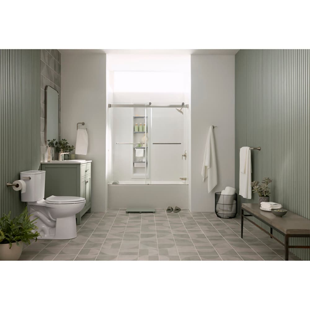 Aspirations 60'' White Acrylic Alcove Bathtub with Right Drain