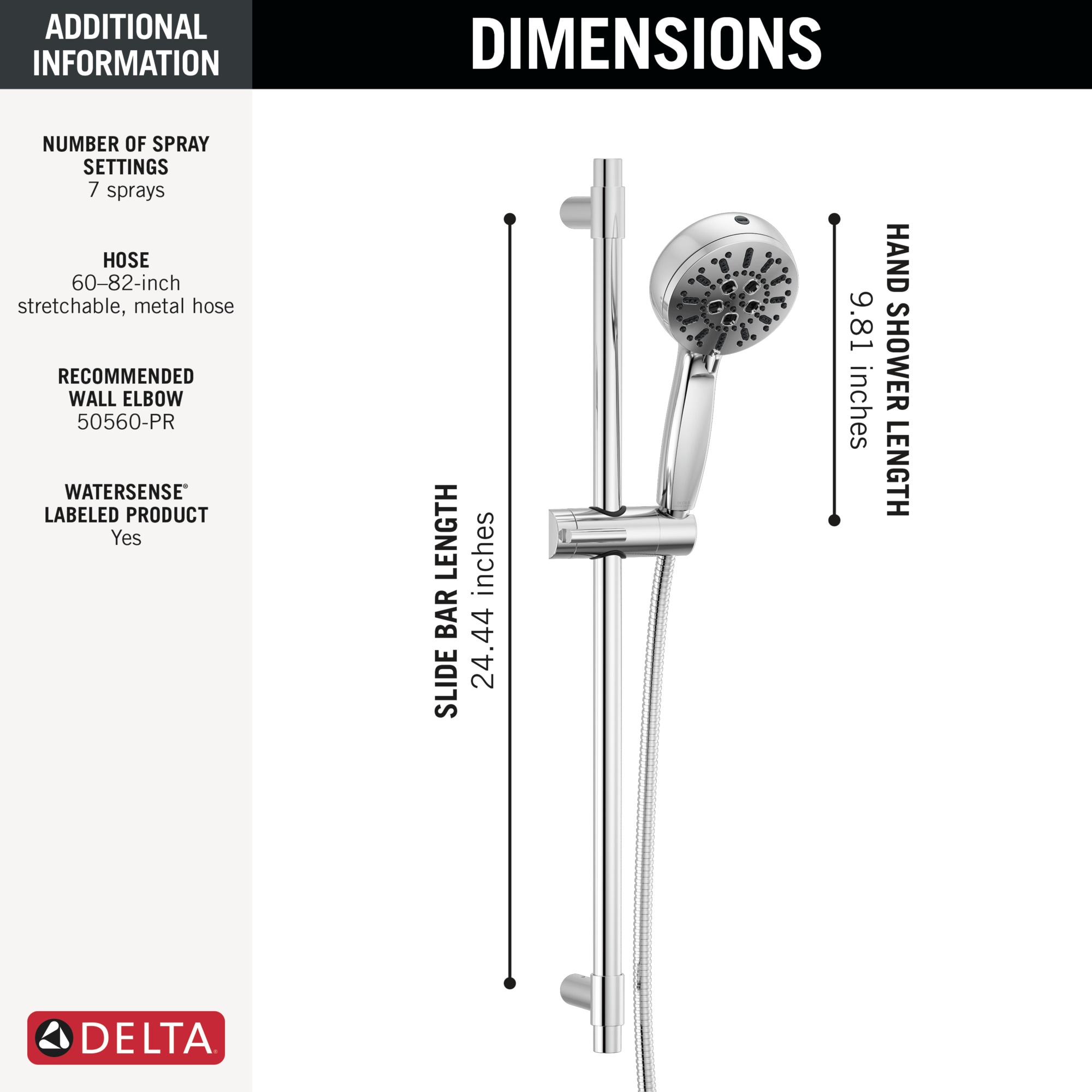 Delta 51584-PR Fixed-Showerhead - View #3