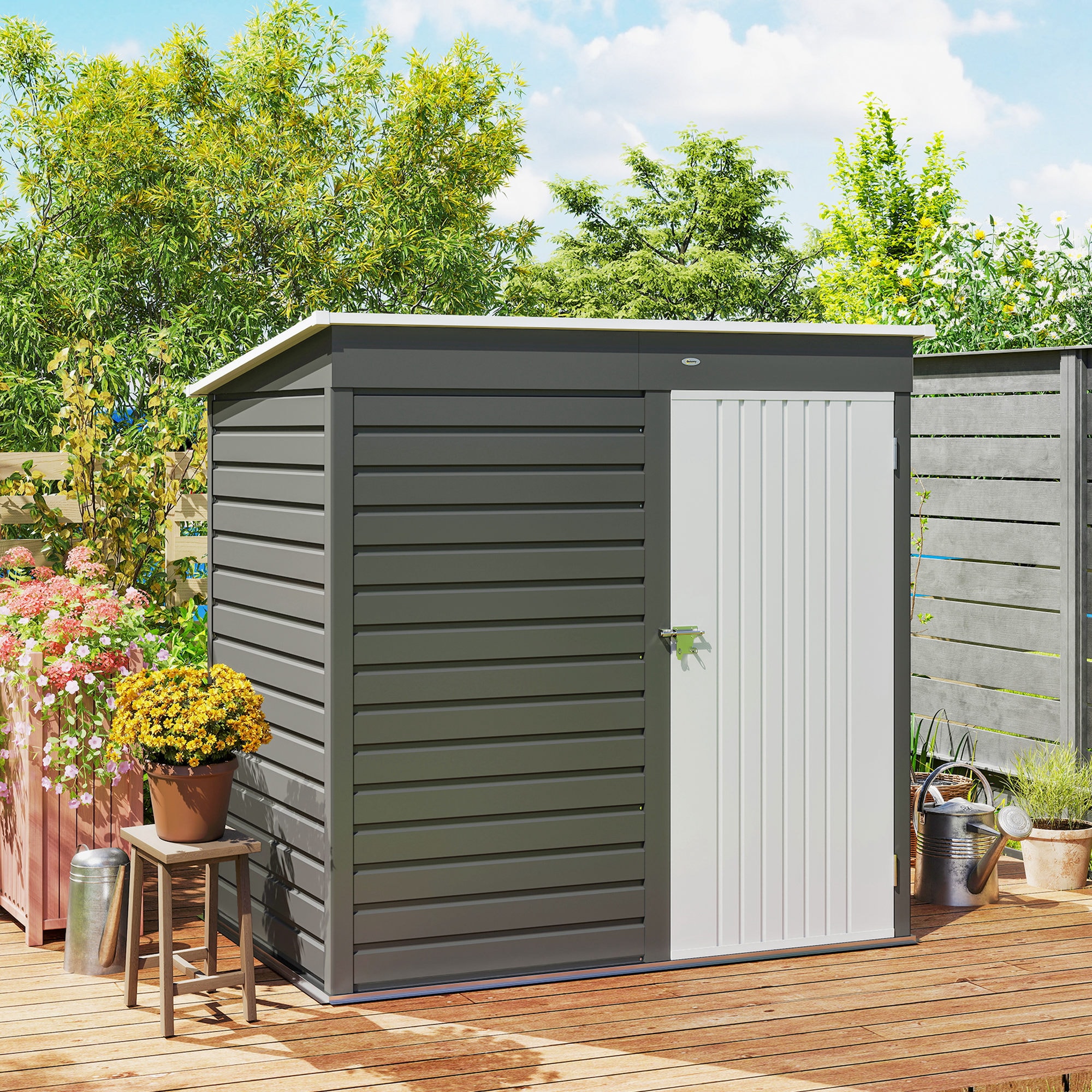 Outsunny 84H-164V00GY Small-Outdoor-Storage - View #5