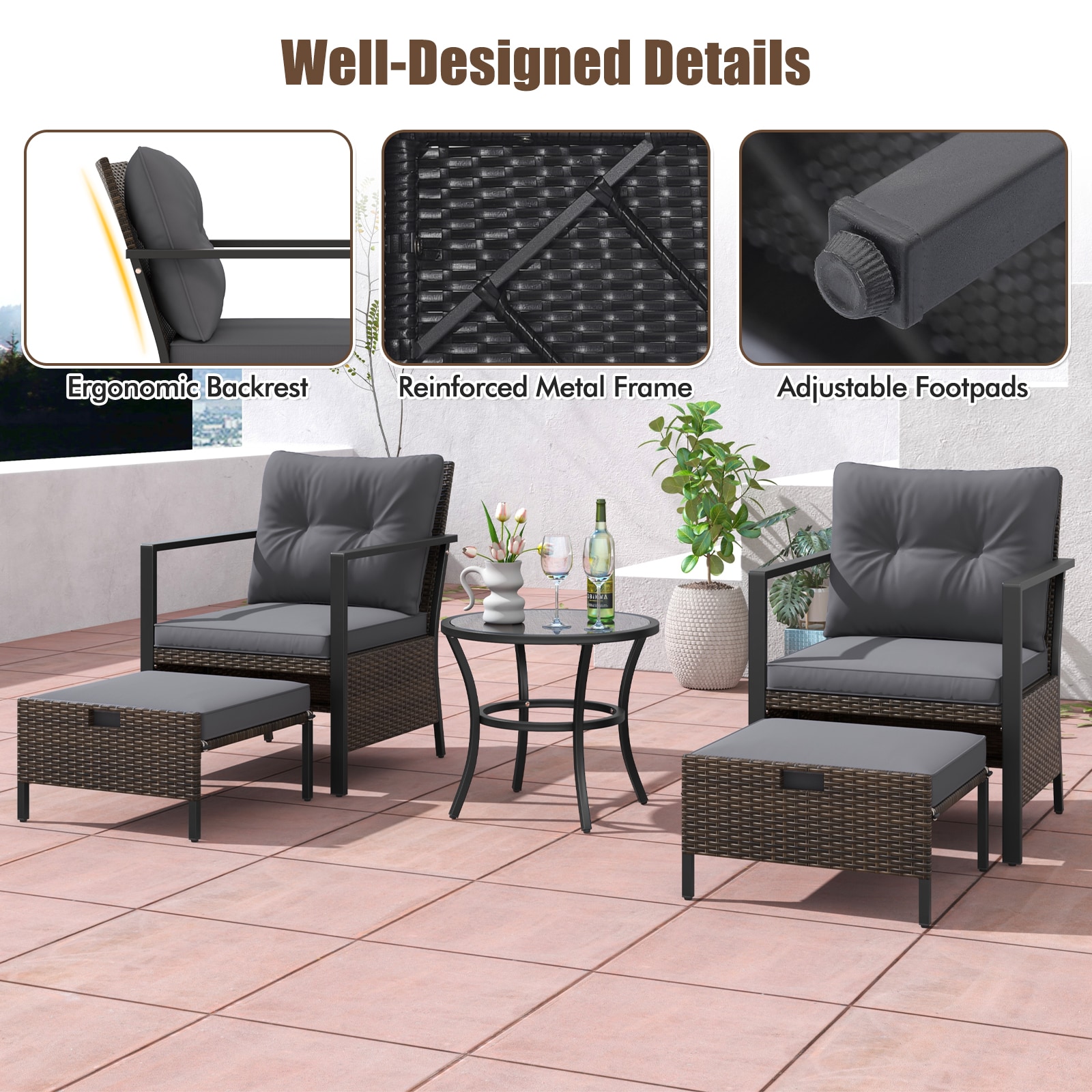  AA360GR Patio-Conversation-Sets - View #3