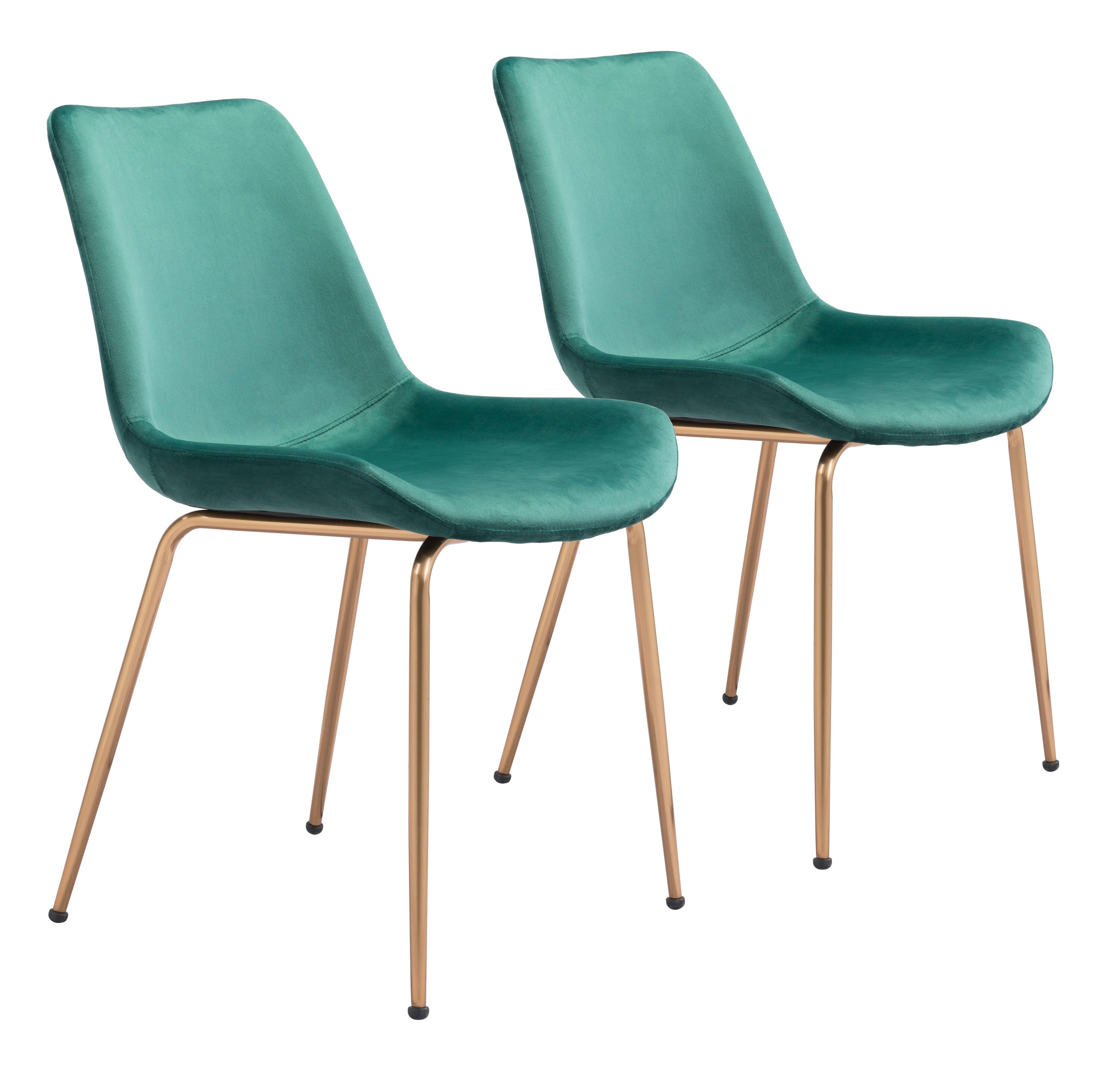 Zuo Modern 101767 Set of 2 Tony Contemporary/Modern Polyester Upholstered Side Chair (Metal Frame)