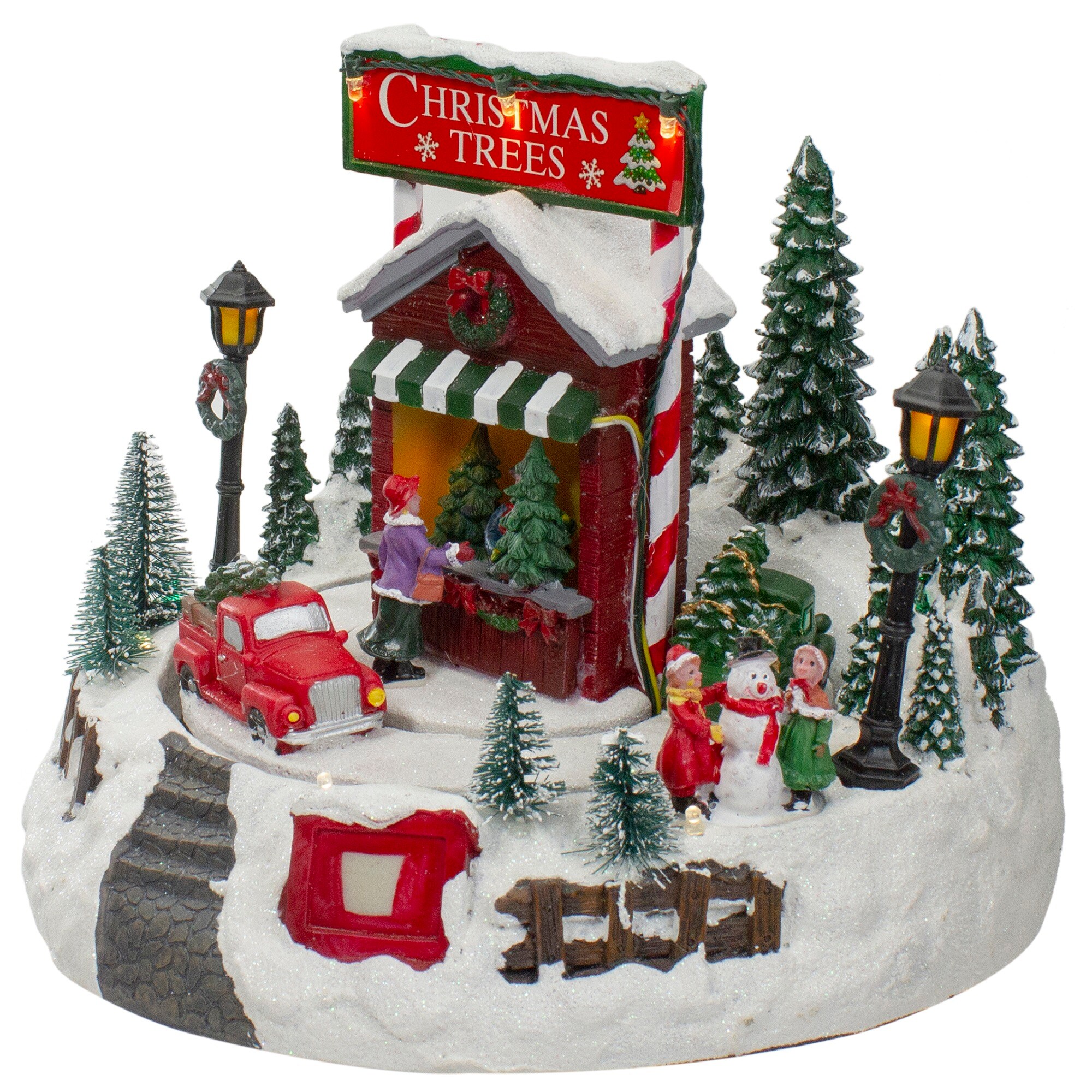 Northlight Battery-Operated Lighted Musical Christmas Village Scene ...