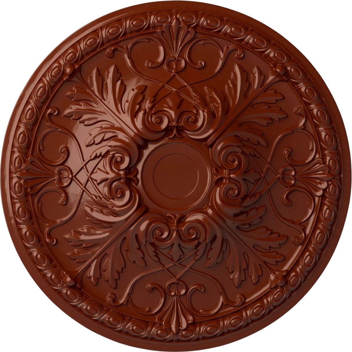 Ekena Millwork CM32TNFIF Tristan 32.375-in W x 32.375-in L Painted Firebrick Polyurethane Whole Ceiling Medallion