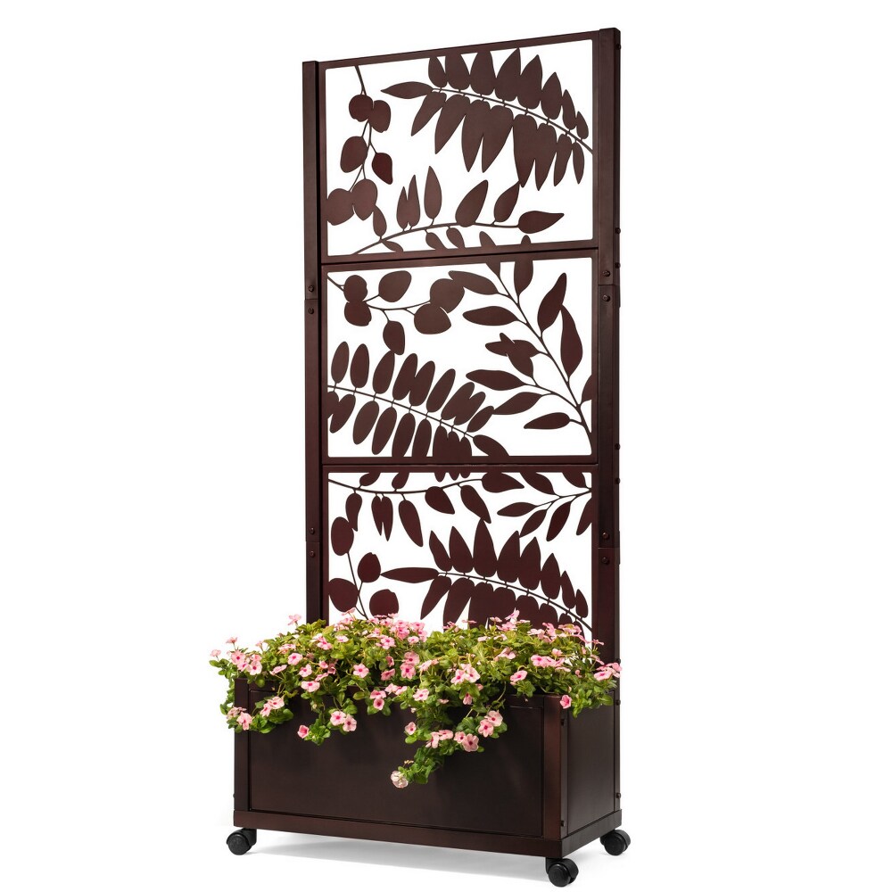 HIGHLANDERHOME MTPLANTER-TREELEAVES Planter-Window-Box - View #2