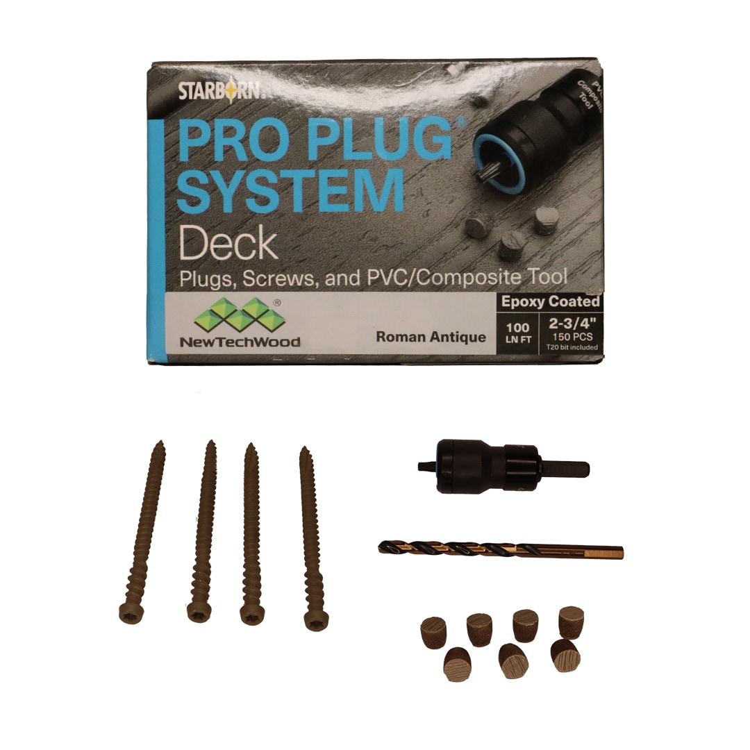 NewTechWood AT-150-EP-PP 10 x 2-3/4 in. Epoxy Pro Plug System 100 Ln FT Roman Antique (150 pcs)