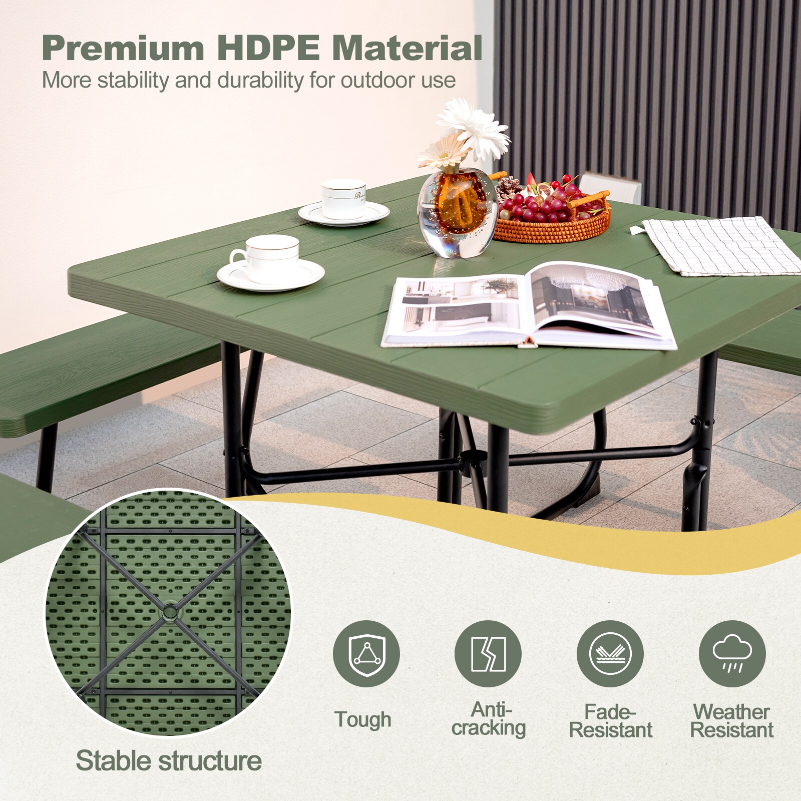 LIVIZA TDG11265LS-X Picnic-Tables - View #4