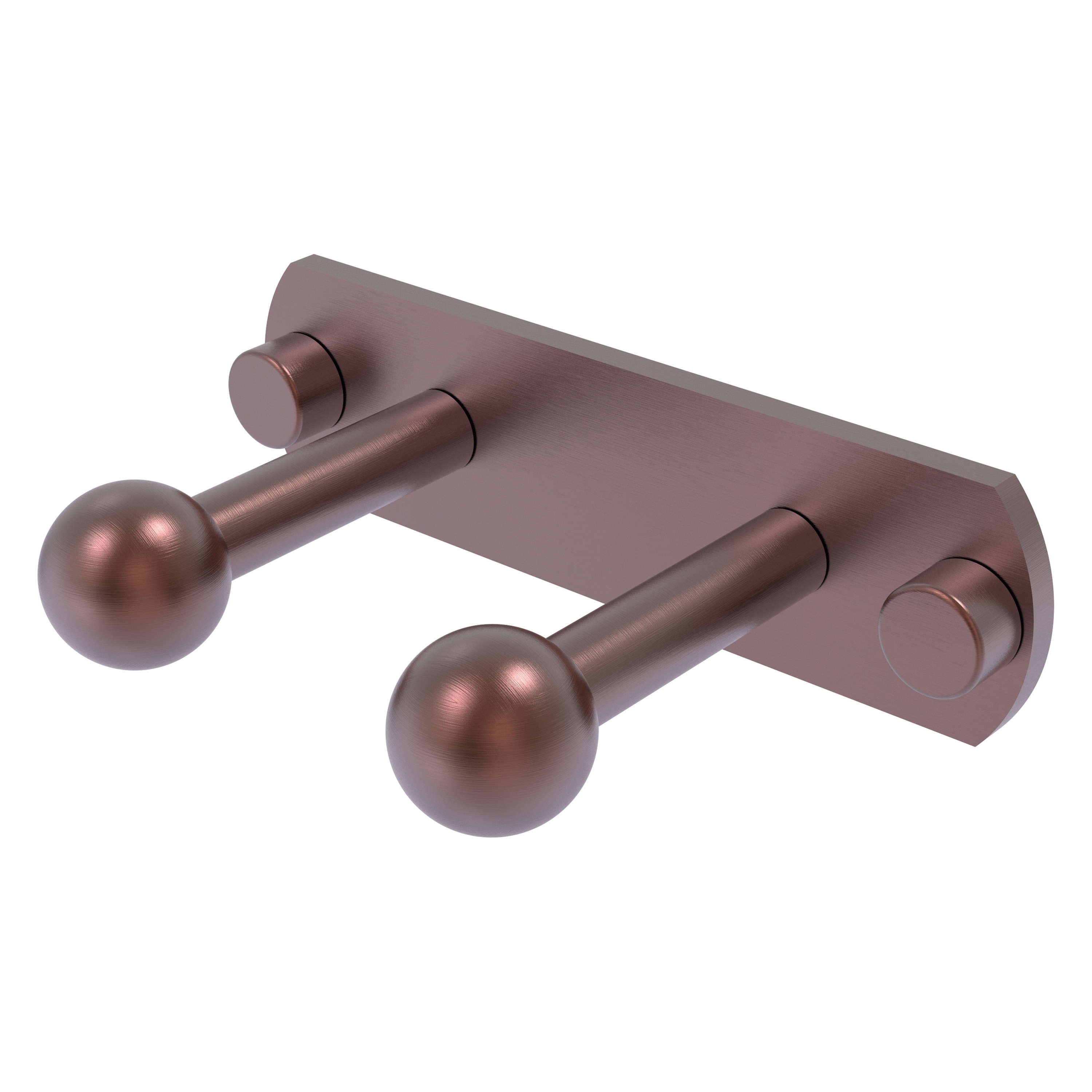 Allied Brass P1000-20-2-CA Prestige Skyline Antique Copper Double -Hook Wall mount Towel Hook
