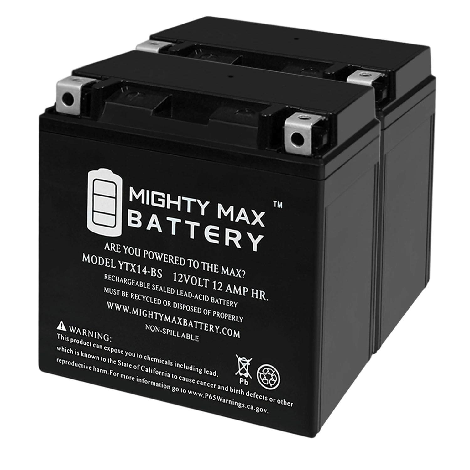 Mighty Max Battery MAX3459130 YTX14-BS 12V 12AH 200 CCA