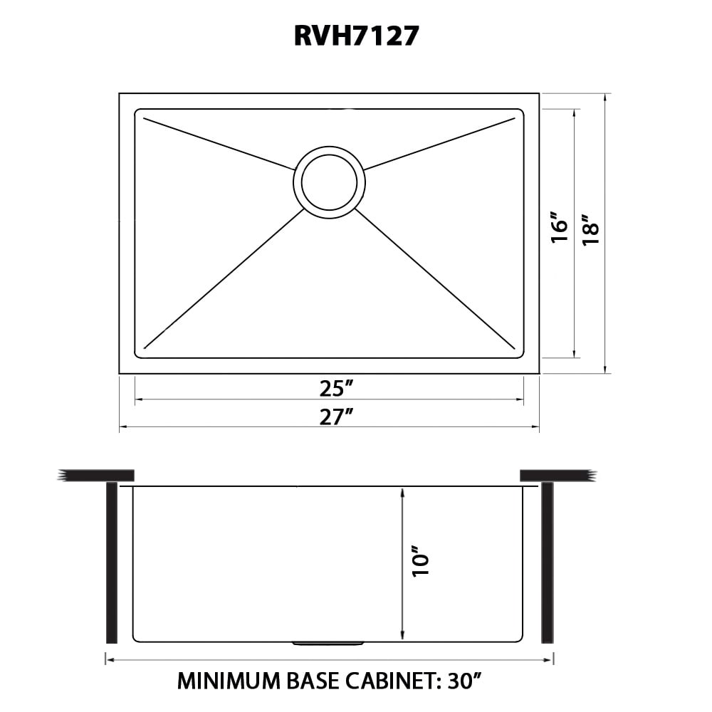 Ruvati RVH7127 Kitchen-Sinks - View #10