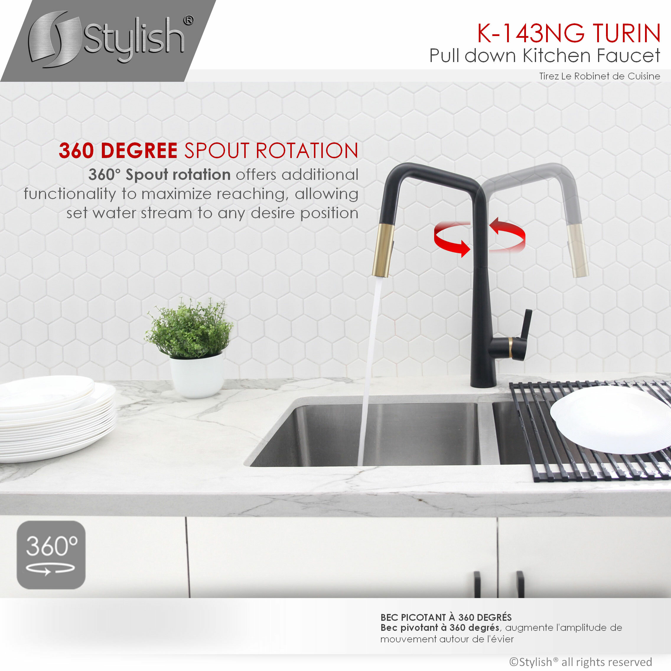 Stylish K-143NG Kitchen-Faucets - View #3