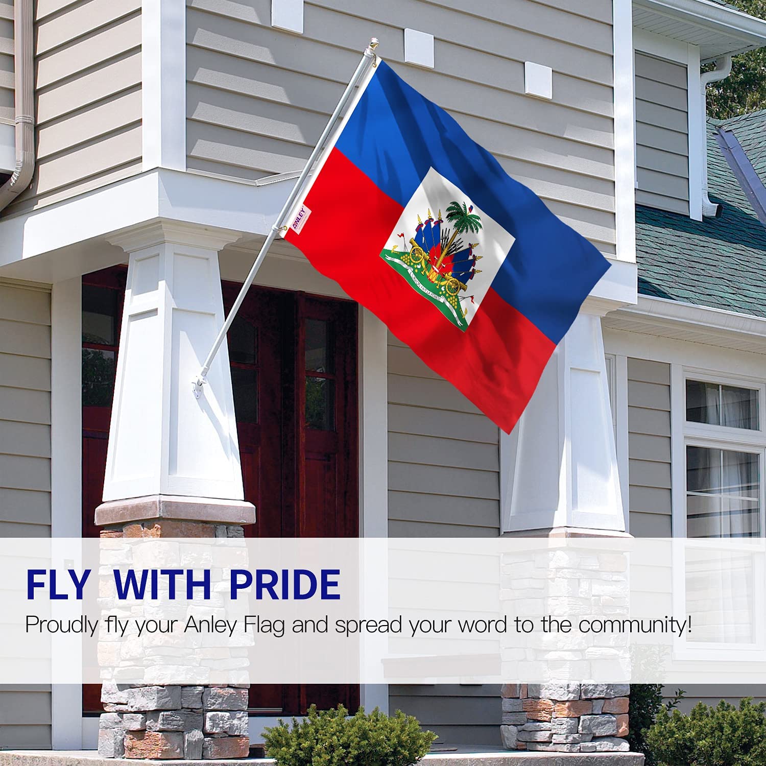 HAITI FLAG AMERICAN FLAG METAL CAR LICENSE PLATE.HAITIAN FLAG, DRAPEAU DE  HAITI